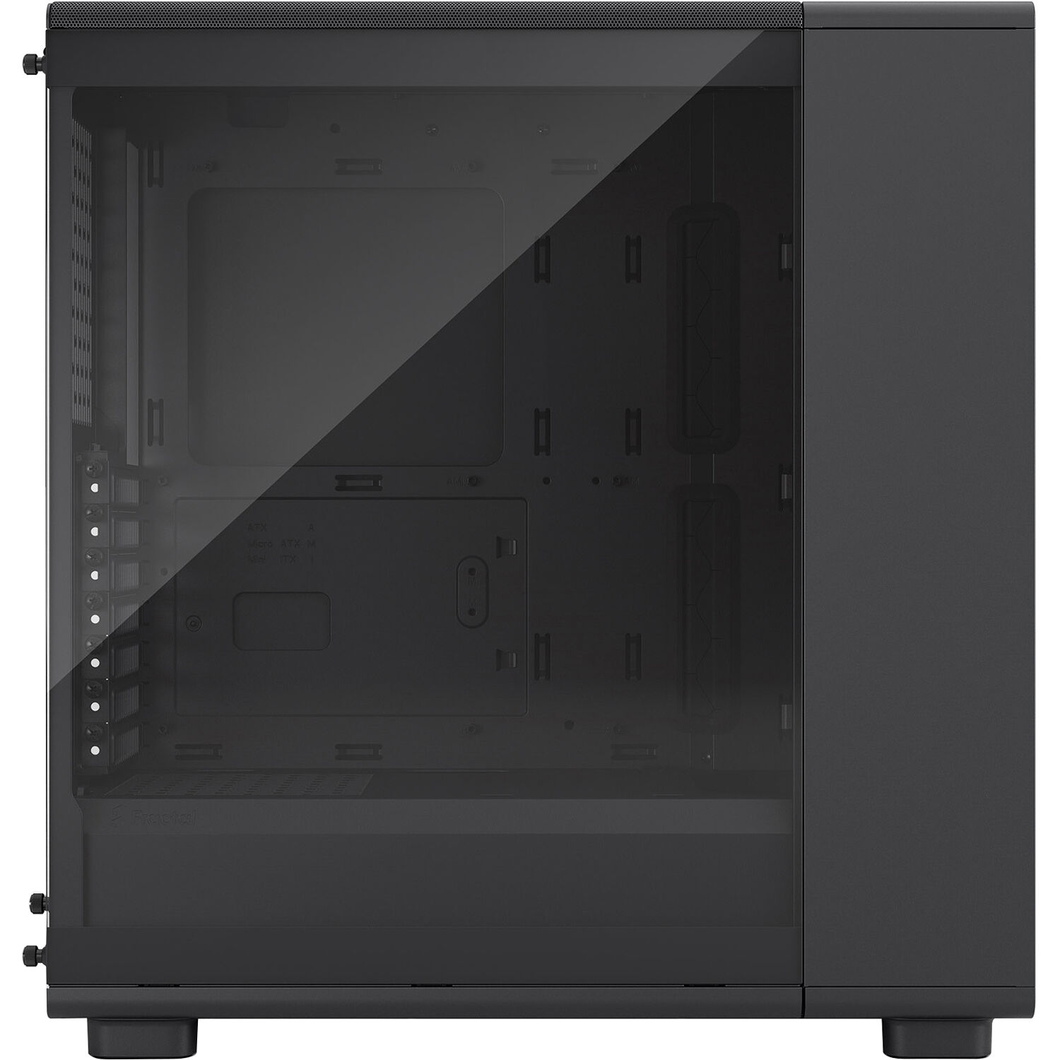 Fractal Design Epoch Black Light Tint TG mid tower case with mesh front and tempered glass side panel — view 3