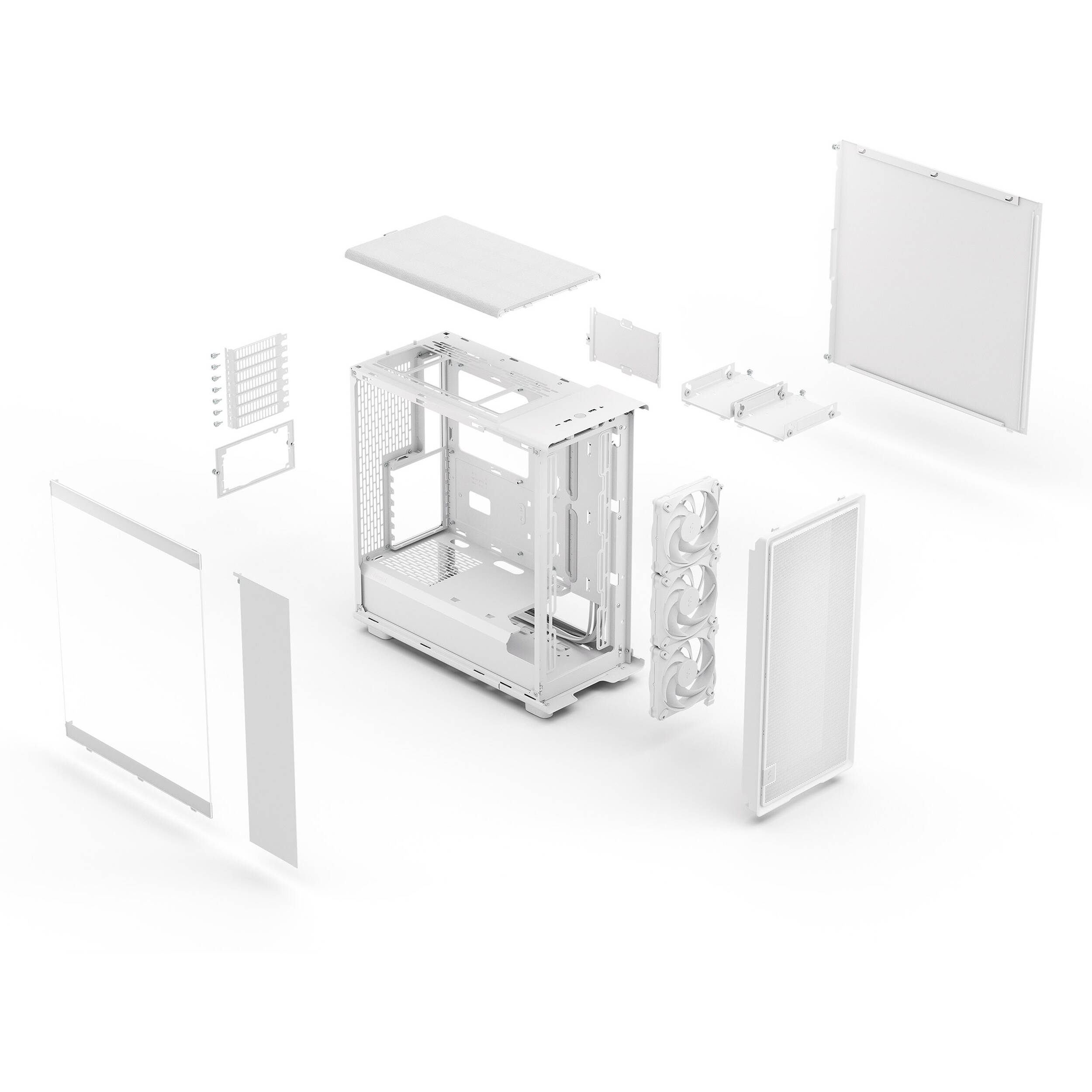 Fractal Design Epoch White Clear TG mid tower case with mesh front and tempered glass side panel — view 17