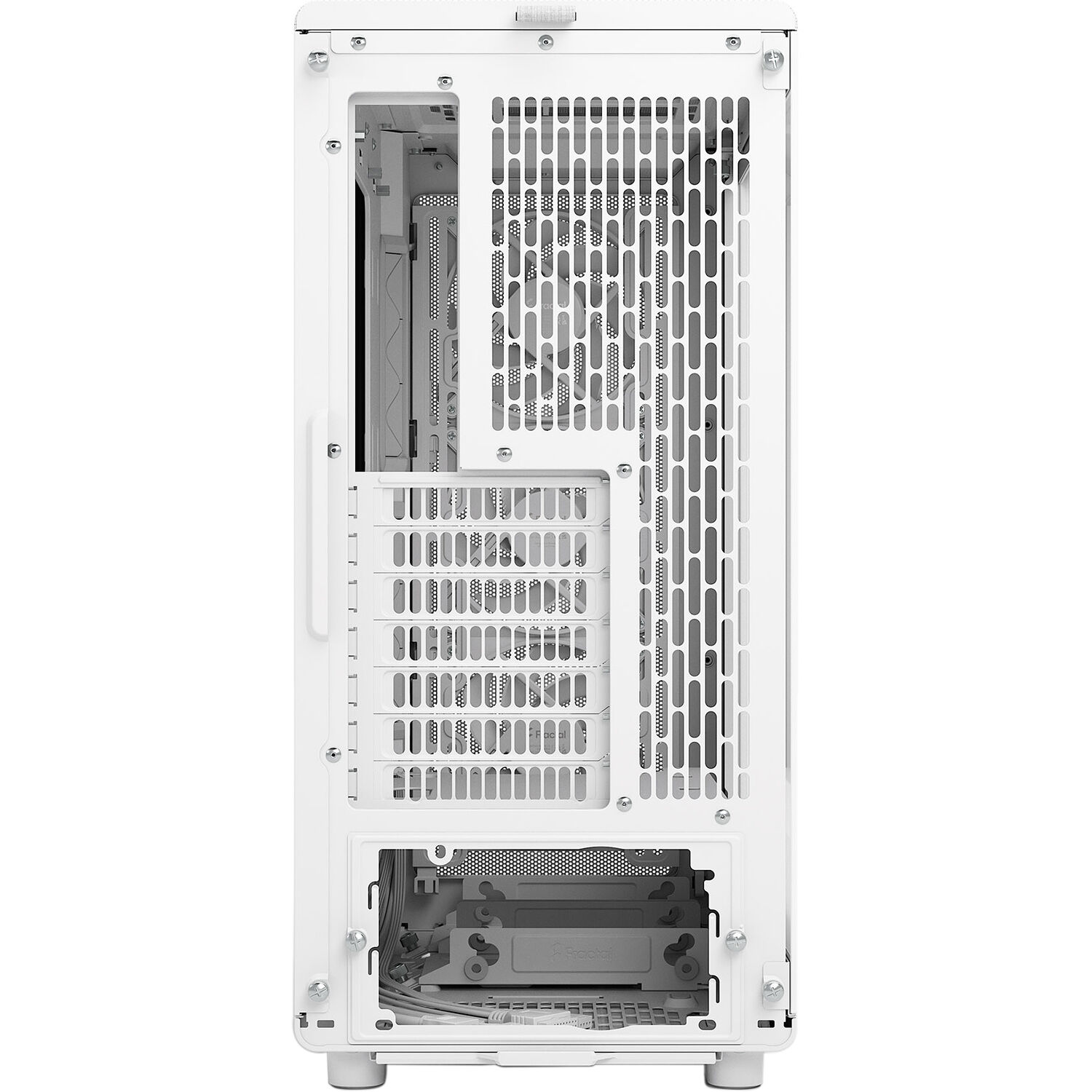Fractal Design Epoch White Clear TG mid tower case with mesh front and tempered glass side panel — view 2