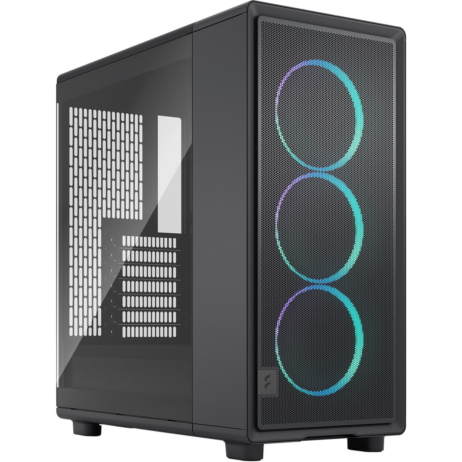 Fractal Design Epoch Black RGB Light Tint TG mid-tower case with mesh front and tempered glass side panel — view 8