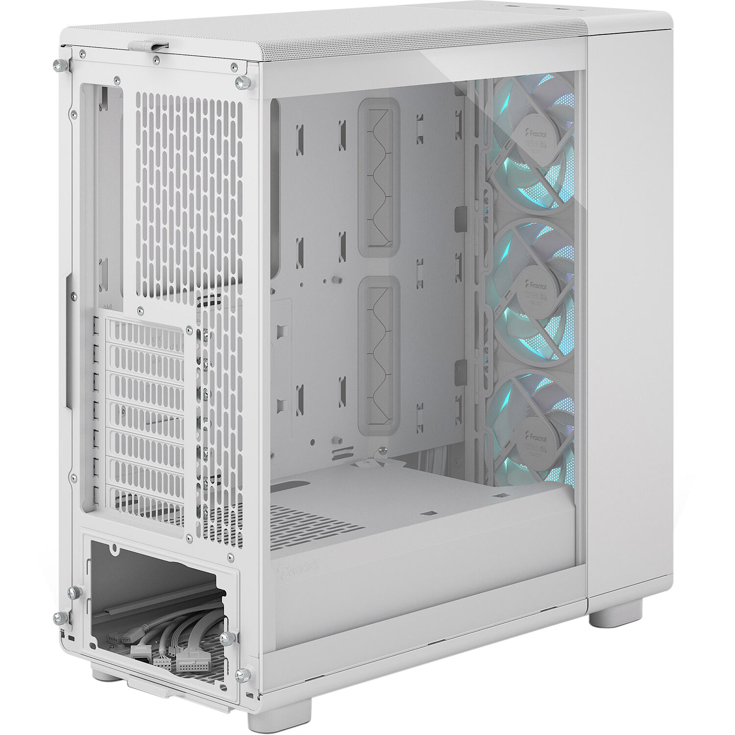 Fractal Design Epoch White RGB Clear TG mid-tower PC case with mesh front and clear glass side panel — view 11