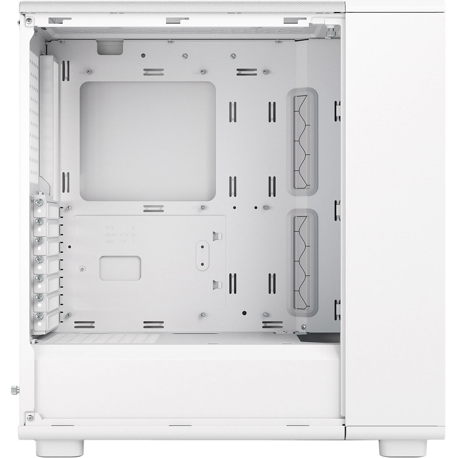Fractal Design Epoch White RGB Clear TG mid-tower PC case with mesh front and clear glass side panel — view 12