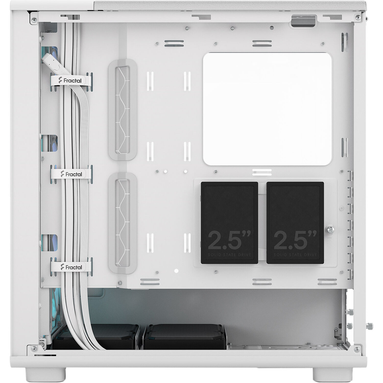 Fractal Design Epoch White RGB Clear TG mid-tower PC case with mesh front and clear glass side panel — view 14