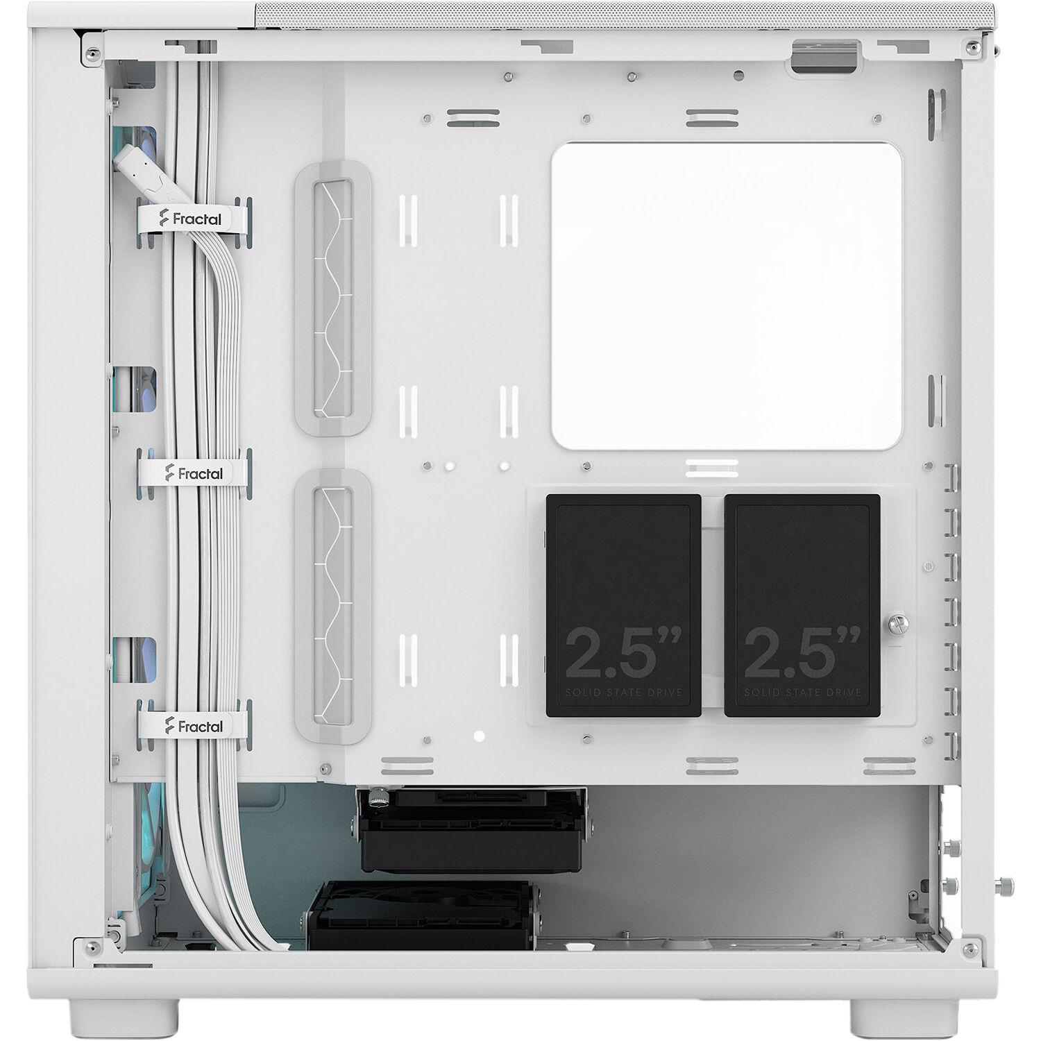 Fractal Design Epoch White RGB Clear TG mid-tower PC case with mesh front and clear glass side panel — view 15