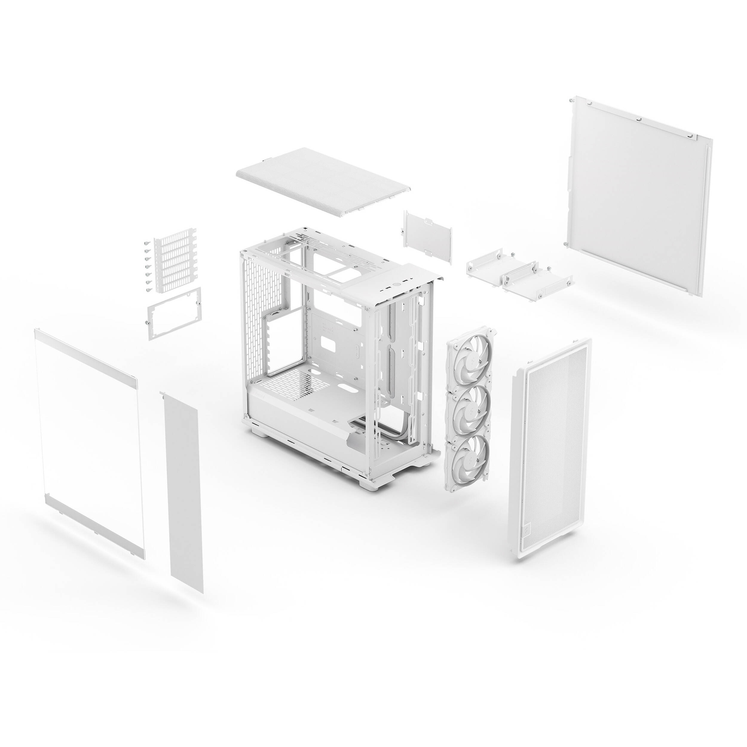 Fractal Design Epoch White RGB Clear TG mid-tower PC case with mesh front and clear glass side panel — view 16