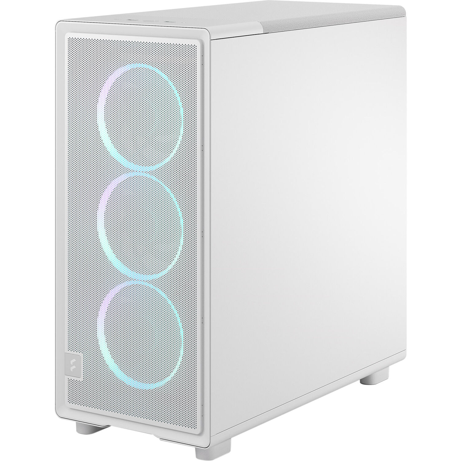 Fractal Design Epoch White RGB Clear TG mid-tower PC case with mesh front and clear glass side panel — view 8