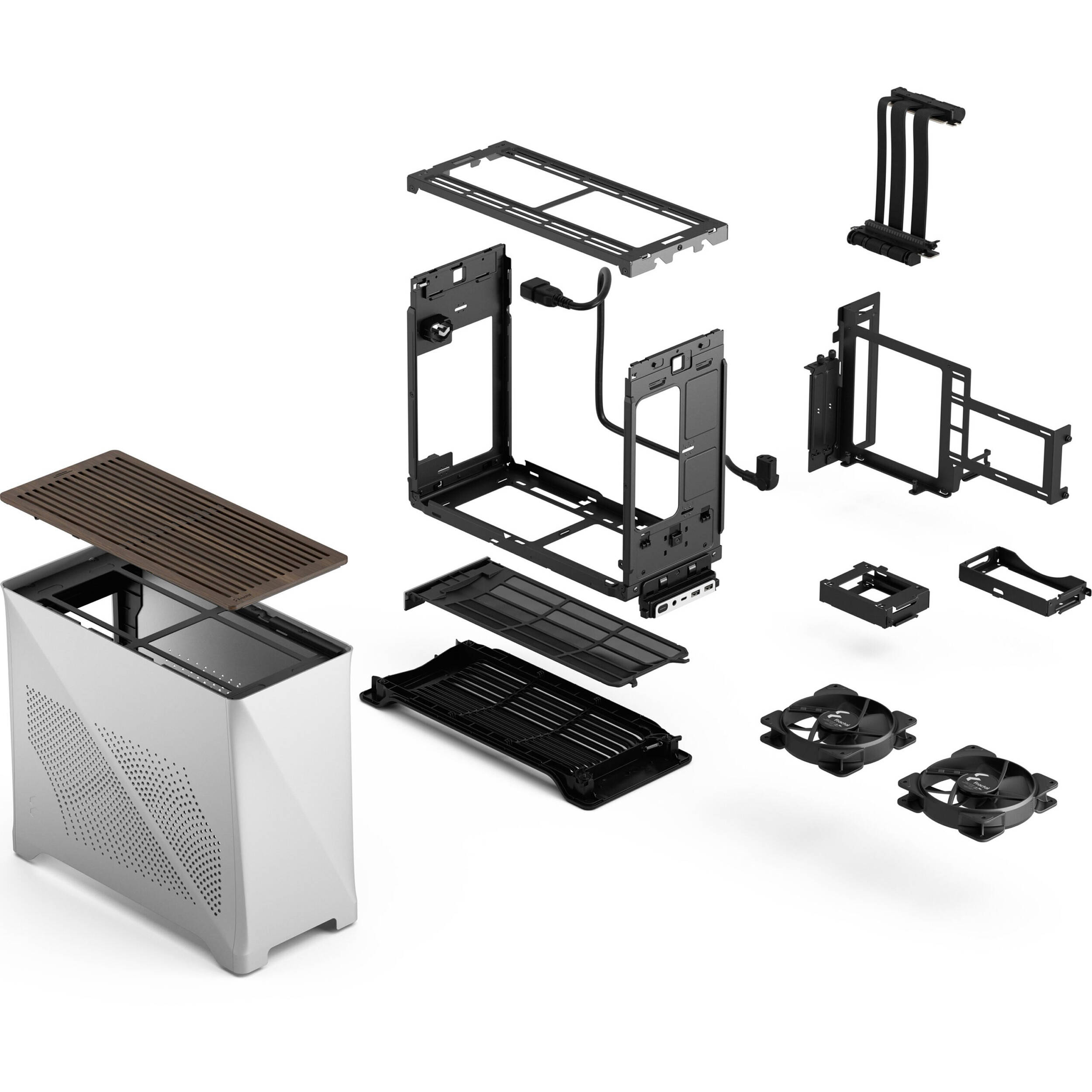 Fractal Design Era 2 Silver small form factor case with anodized aluminum and walnut panel — view 23