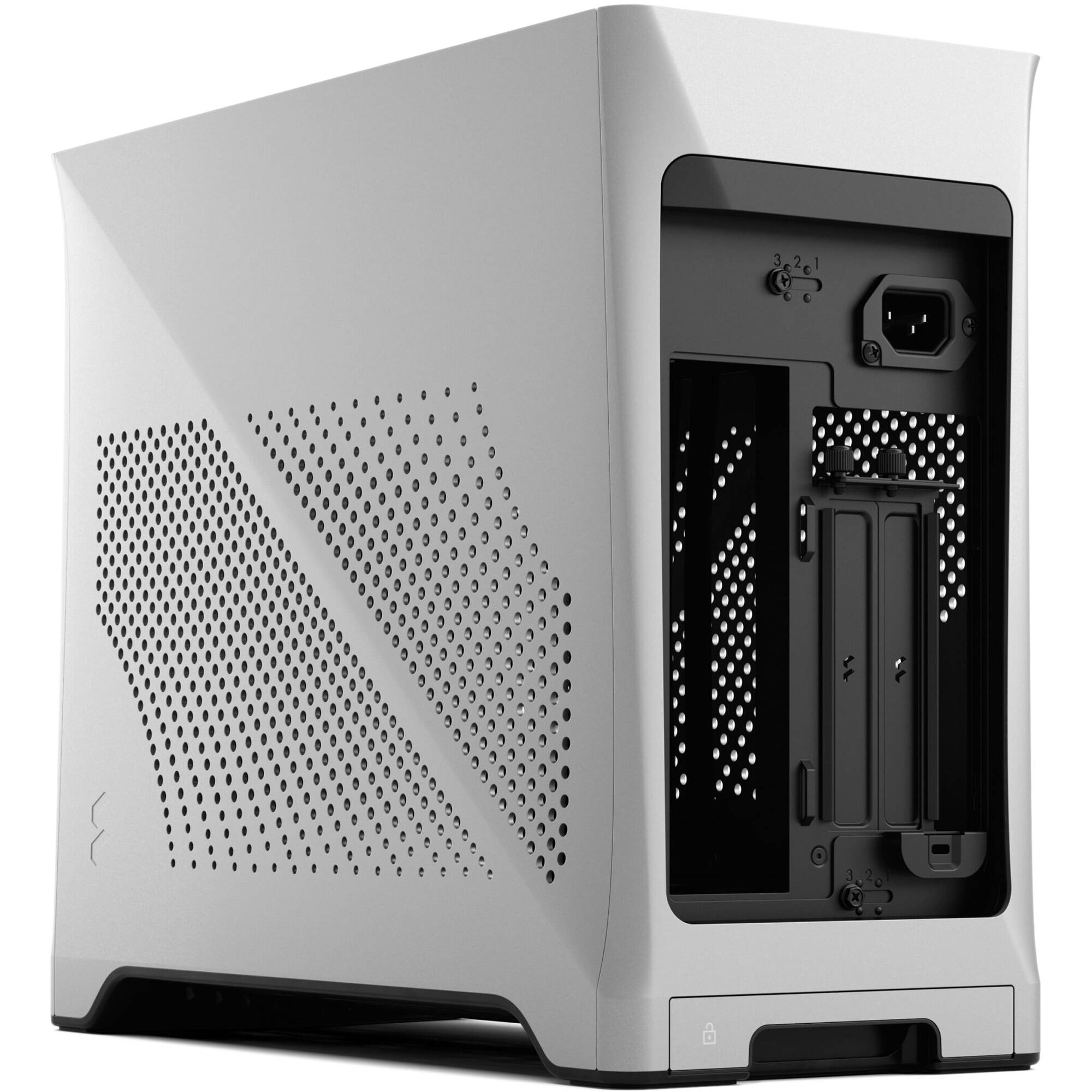 Fractal Design Era 2 Silver small form factor case with anodized aluminum and walnut panel — view 6