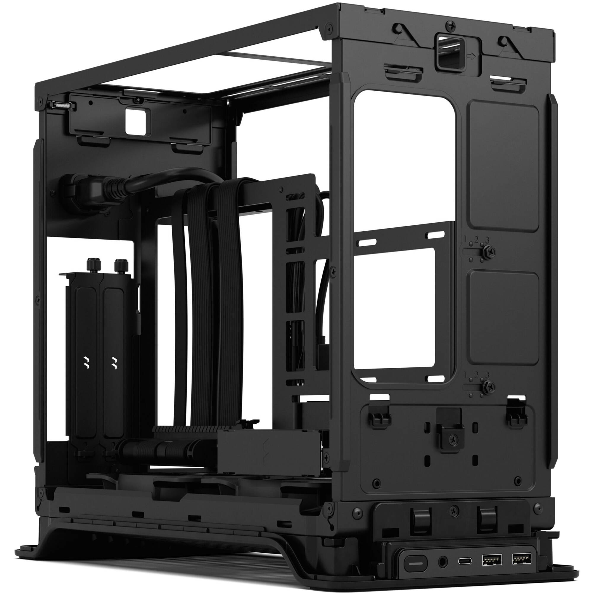 Fractal Design Era 2 Charcoal Gray Mini-ITX small form factor case with walnut top panel — view 10