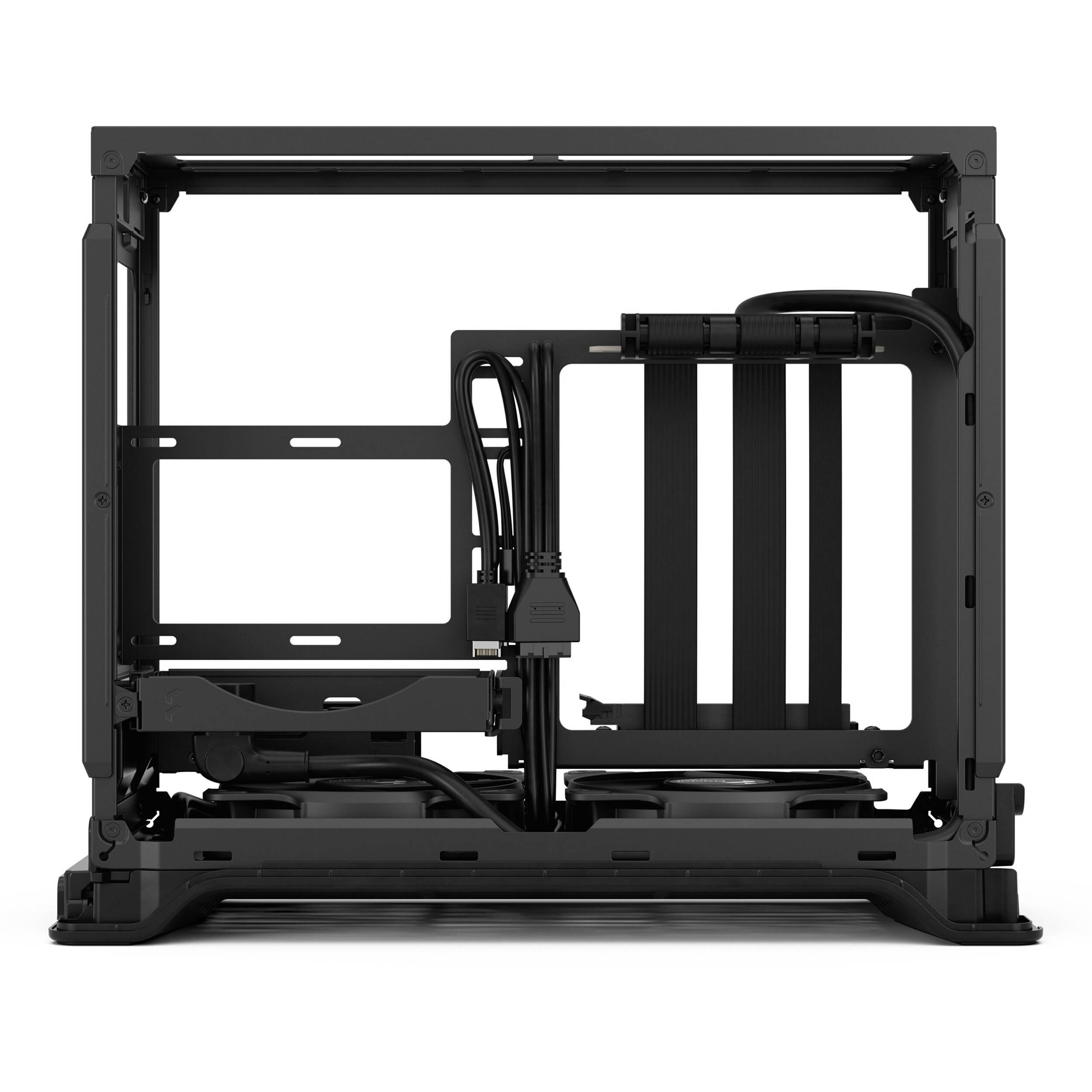 Fractal Design Era 2 Charcoal Gray Mini-ITX small form factor case with walnut top panel — view 18