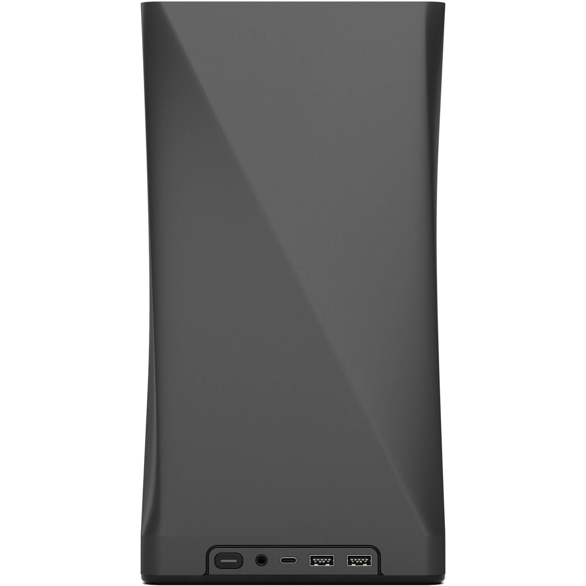 Fractal Design Era 2 Charcoal Gray Mini-ITX small form factor case with walnut top panel — view 2