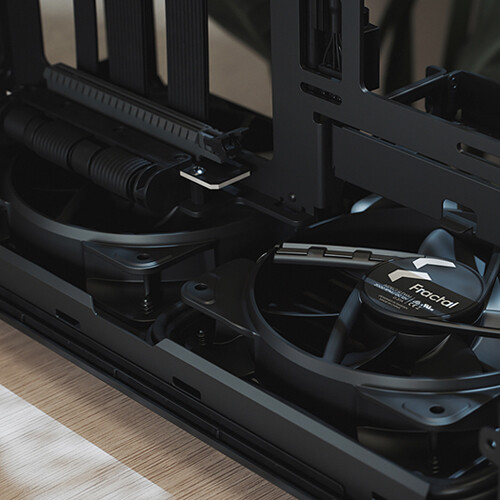 Fractal Design Era 2 Charcoal Gray Mini-ITX small form factor case with walnut top panel — view 26
