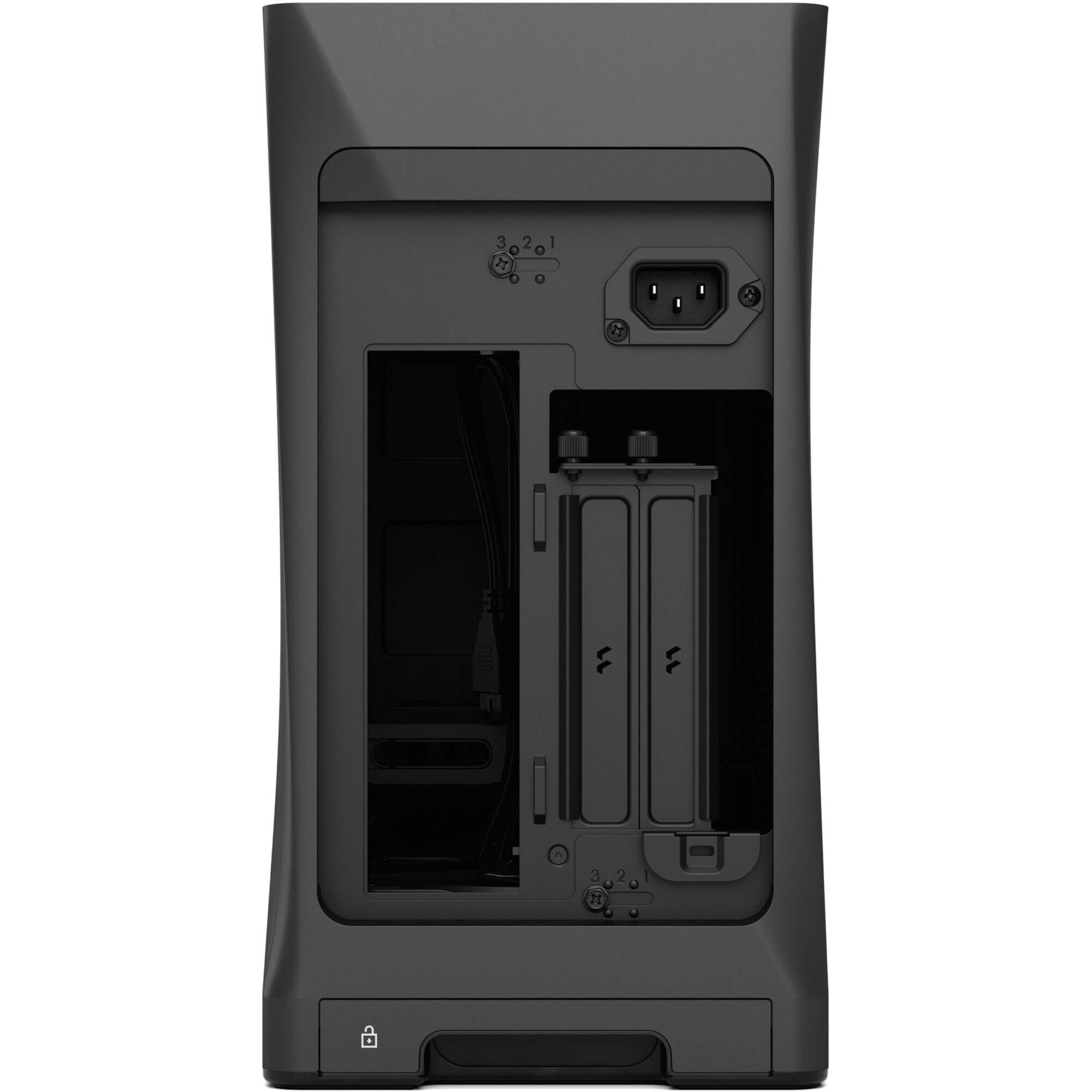 Fractal Design Era 2 Charcoal Gray Mini-ITX small form factor case with walnut top panel — view 4
