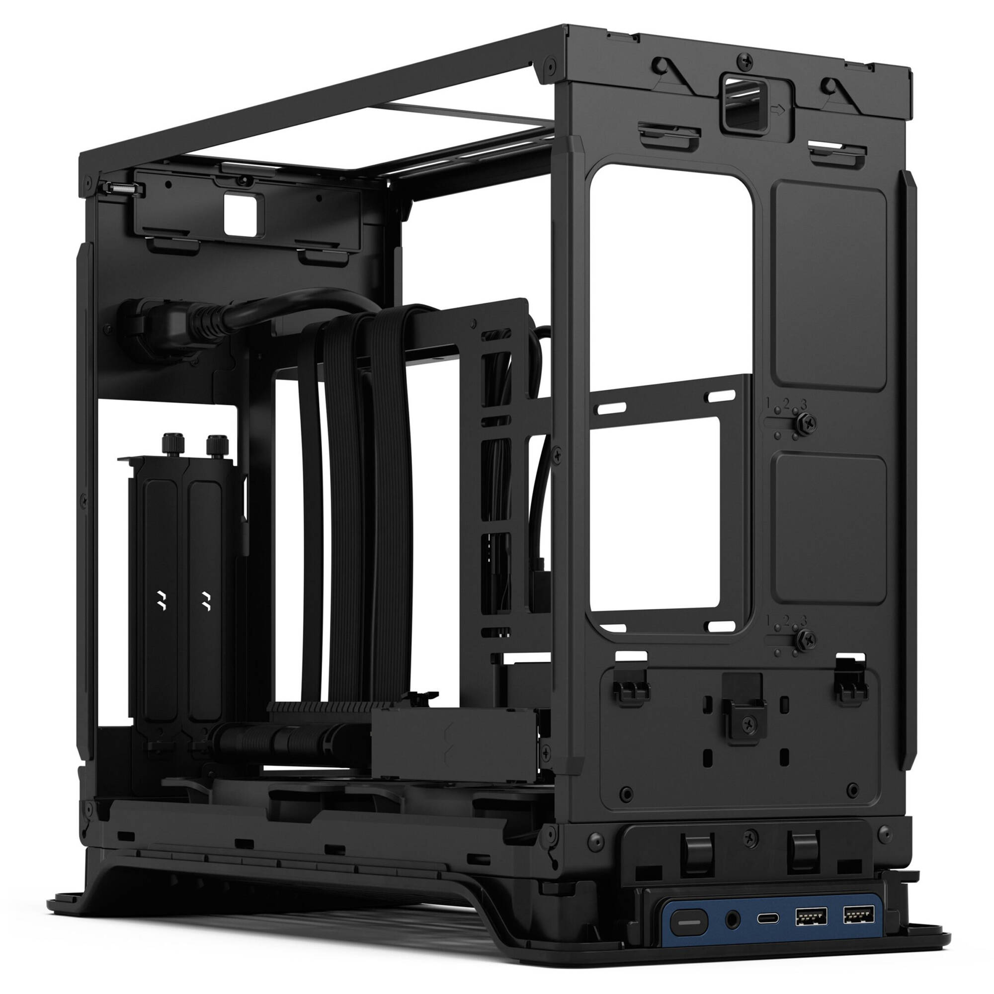 Fractal Design Era 2 Midnight Blue small form factor PC case with aluminum body and walnut top panel — view 11