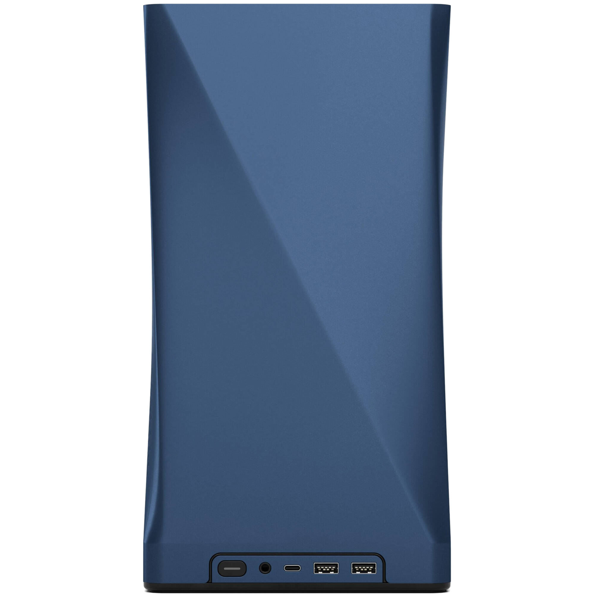 Fractal Design Era 2 Midnight Blue small form factor PC case with aluminum body and walnut top panel — view 2