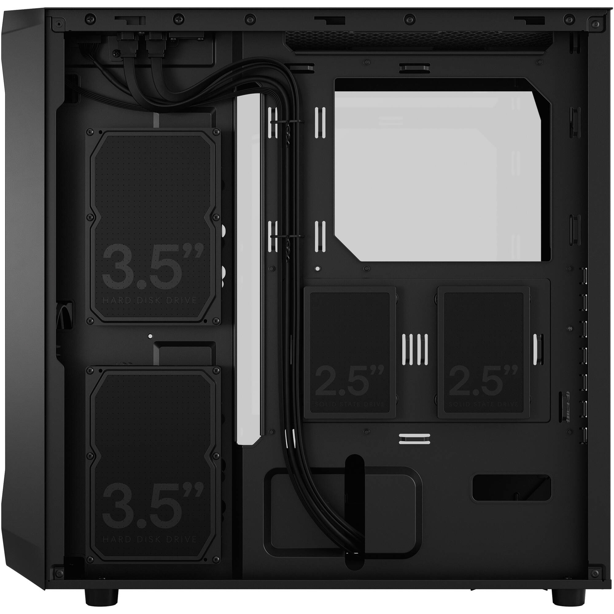 Fractal Design Focus 2 Black TG ATX mid tower case with tempered glass side panel and airflow-focused front design — view 11