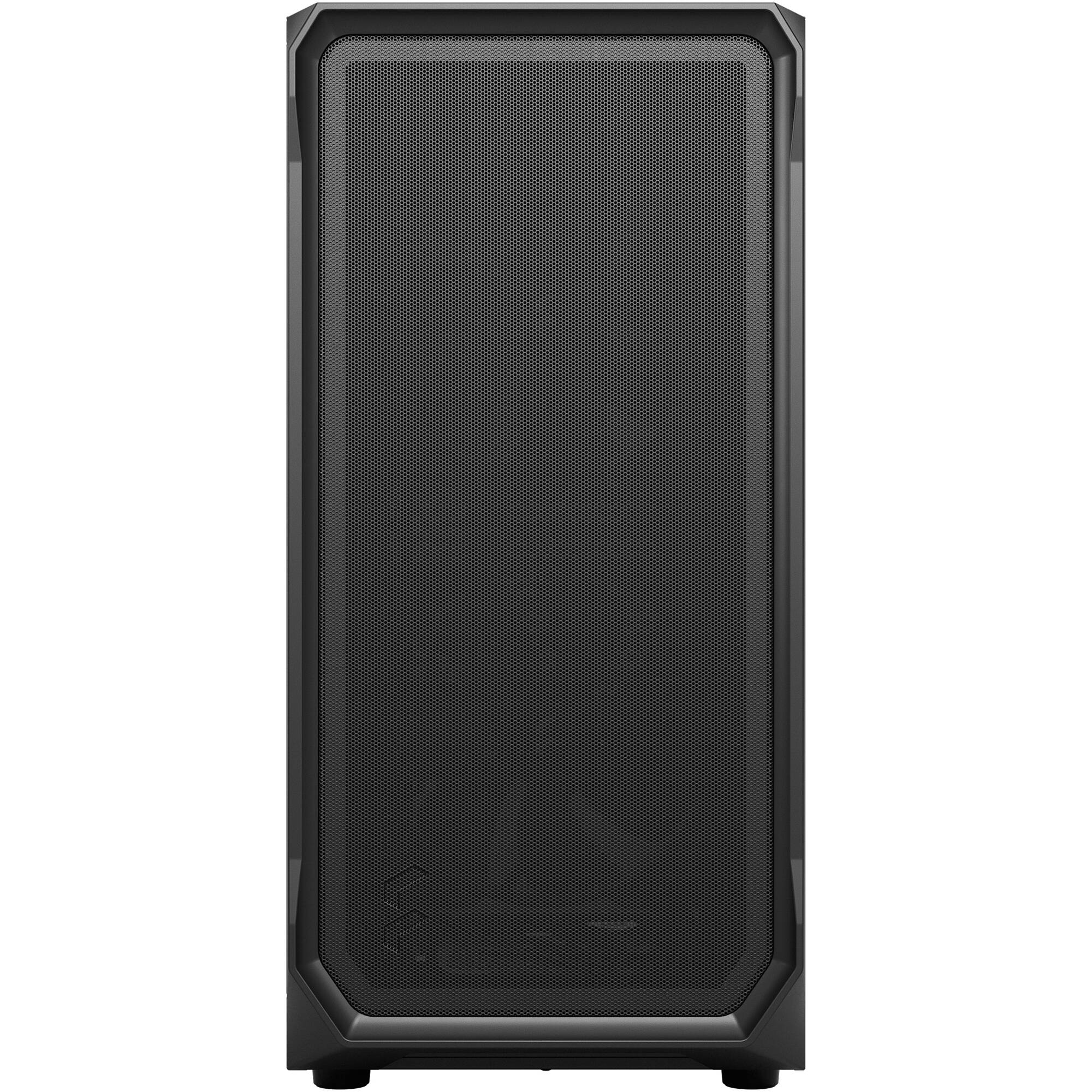 Fractal Design Focus 2 Black TG ATX mid tower case with tempered glass side panel and airflow-focused front design — view 2