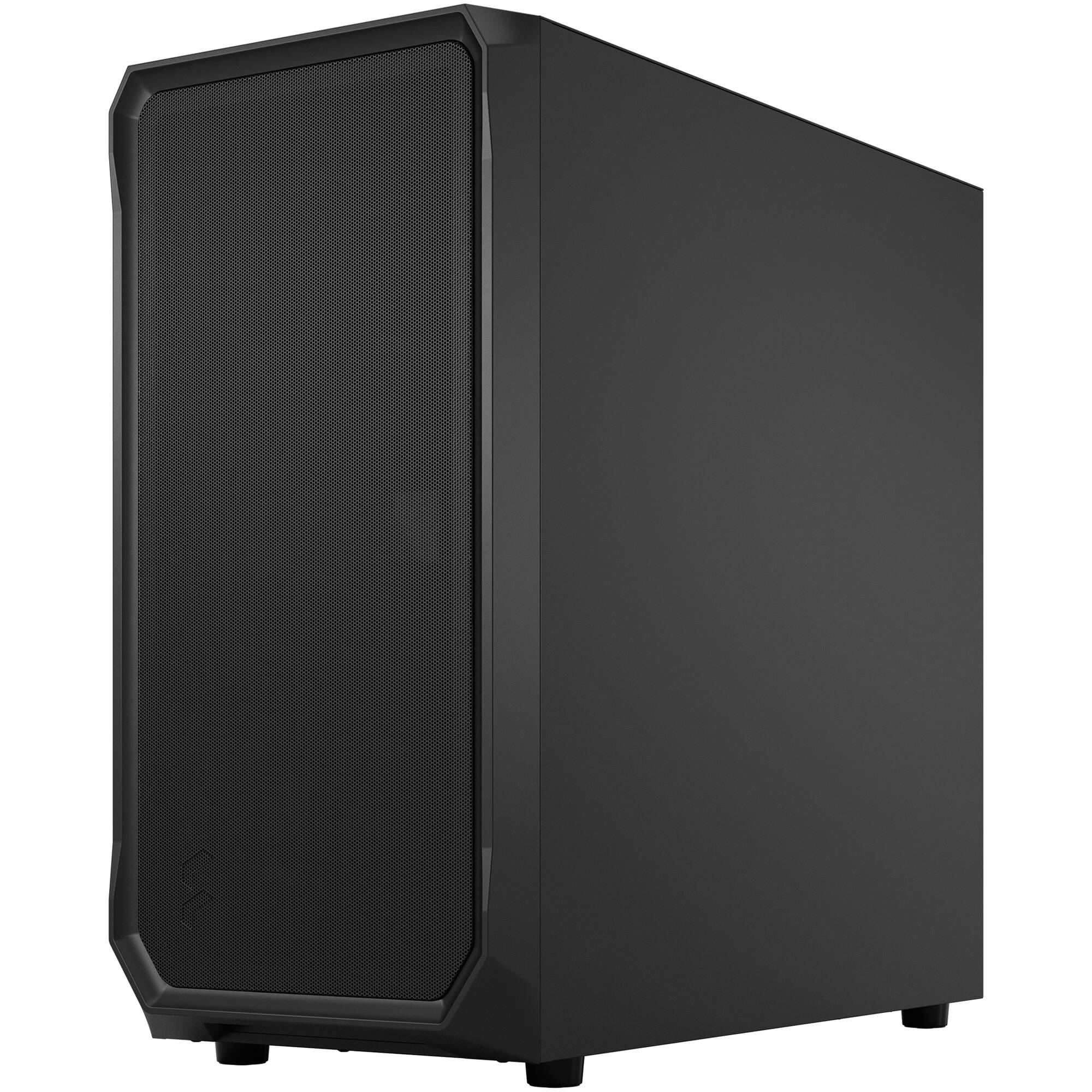 Fractal Design Focus 2 Black TG ATX mid tower case with tempered glass side panel and airflow-focused front design — view 3