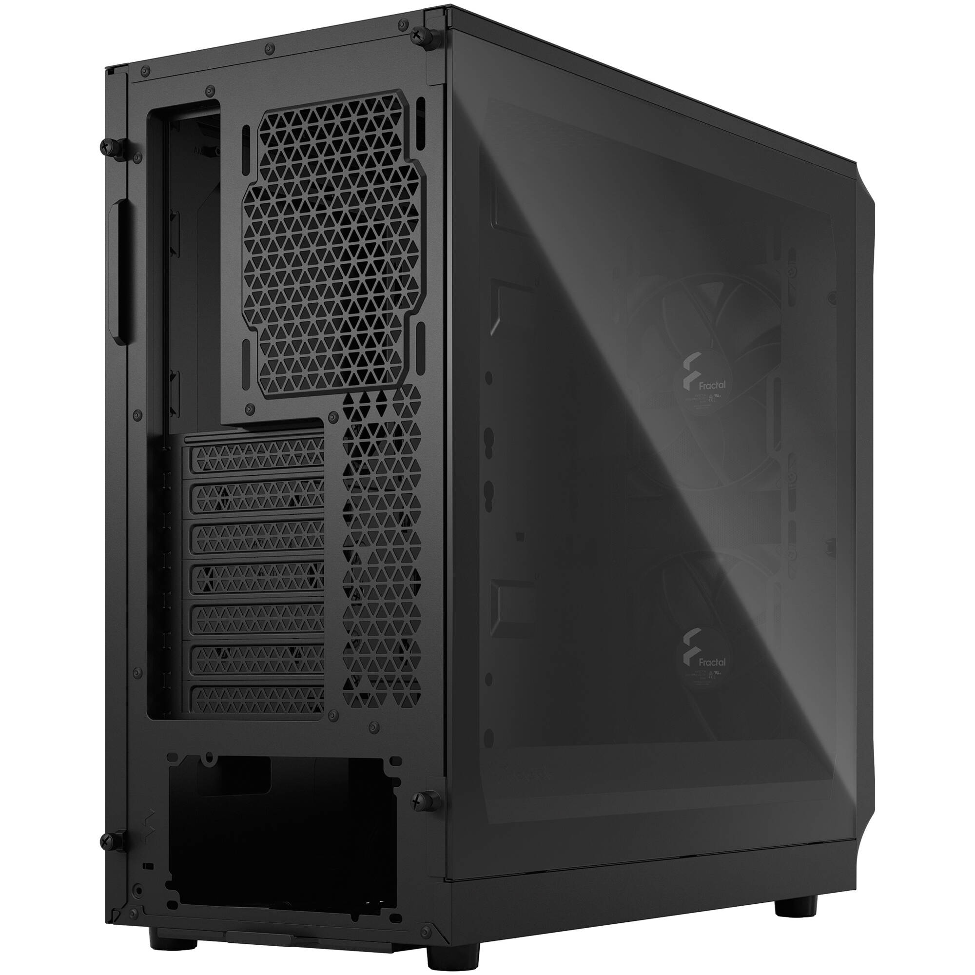 Fractal Design Focus 2 Black TG ATX mid tower case with tempered glass side panel and airflow-focused front design — view 6