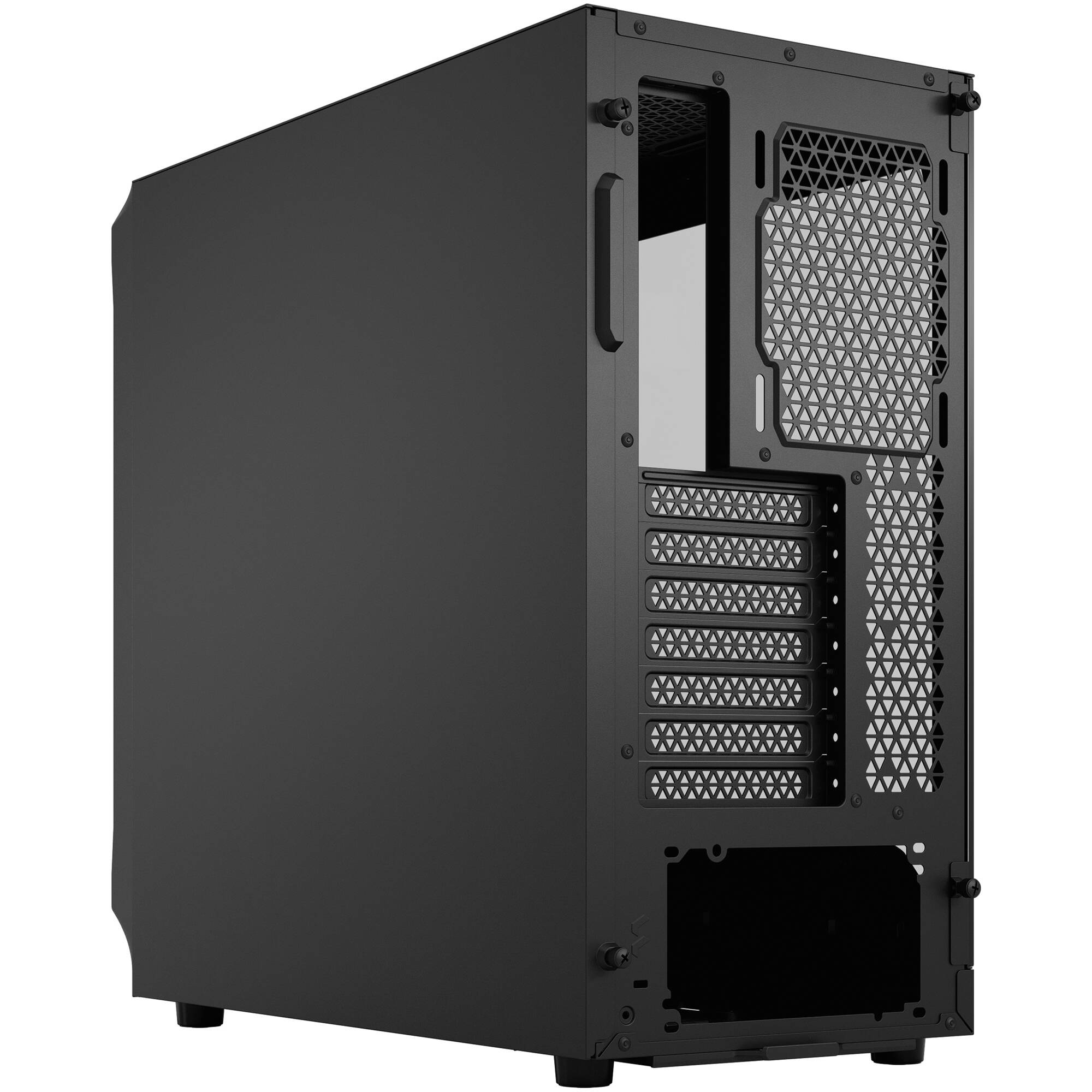 Fractal Design Focus 2 Black TG ATX mid tower case with tempered glass side panel and airflow-focused front design — view 7