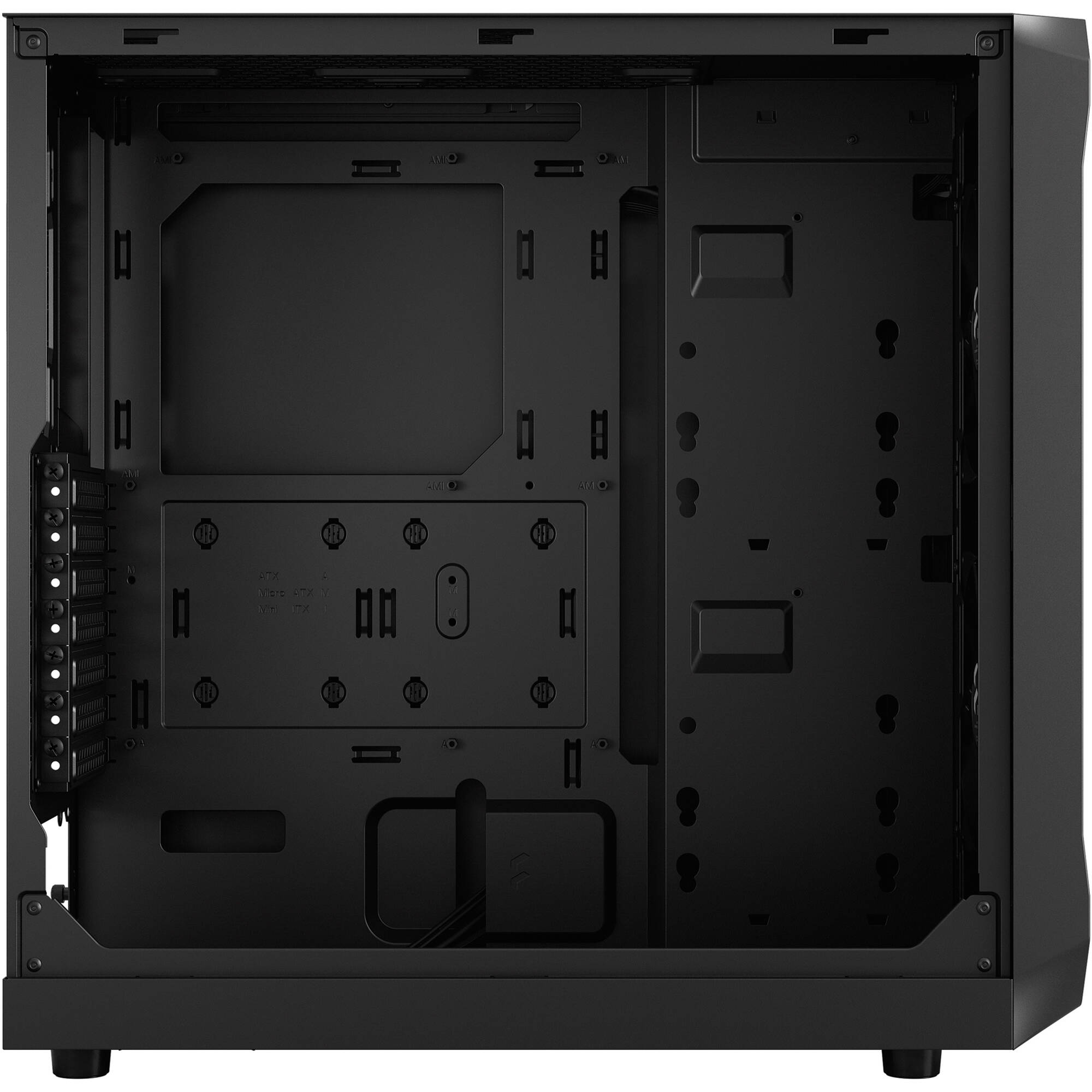 Fractal Design Focus 2 Black TG ATX mid tower case with tempered glass side panel and airflow-focused front design — view 9