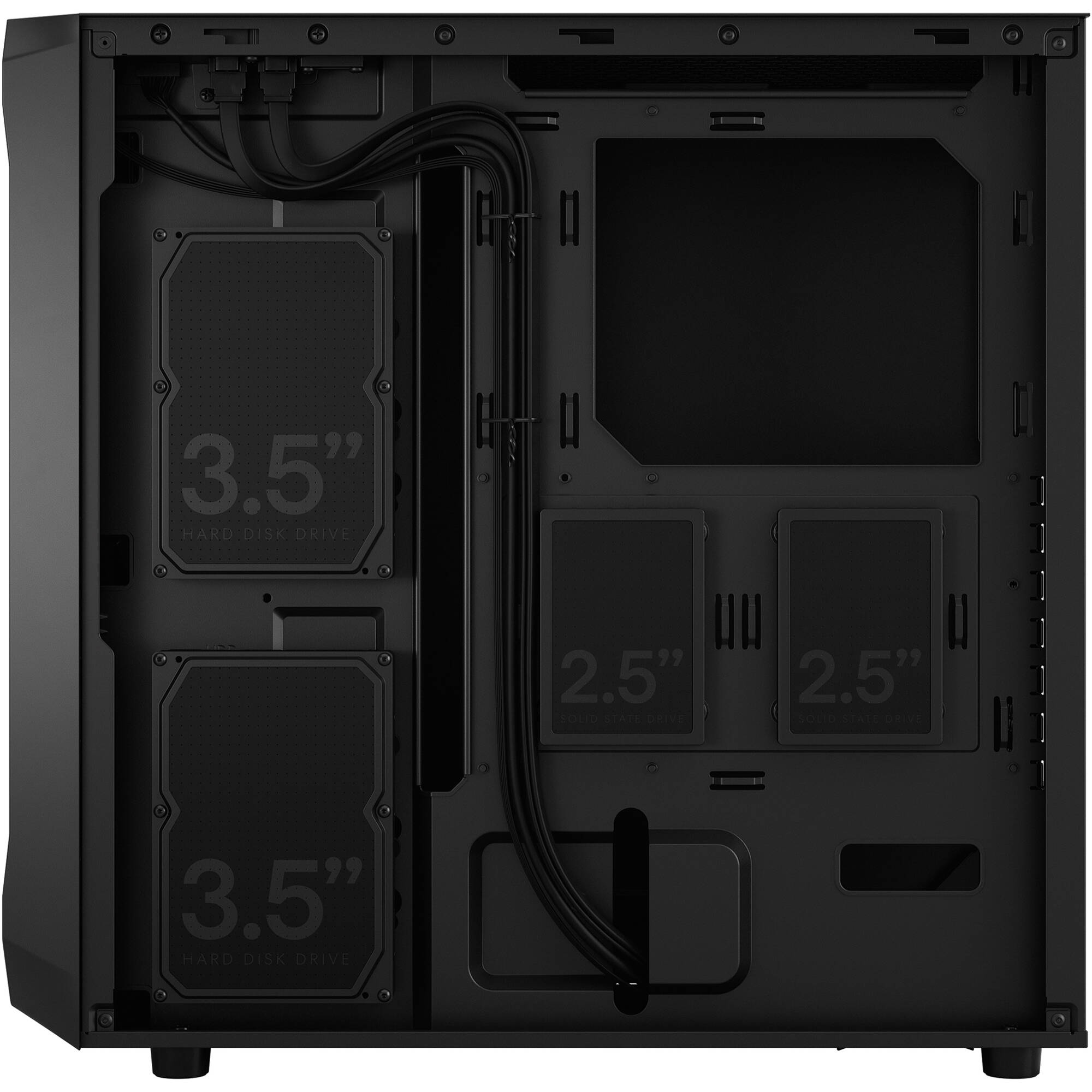 Fractal Design Focus 2 Black Solid mid tower case with solid black side panel — view 11