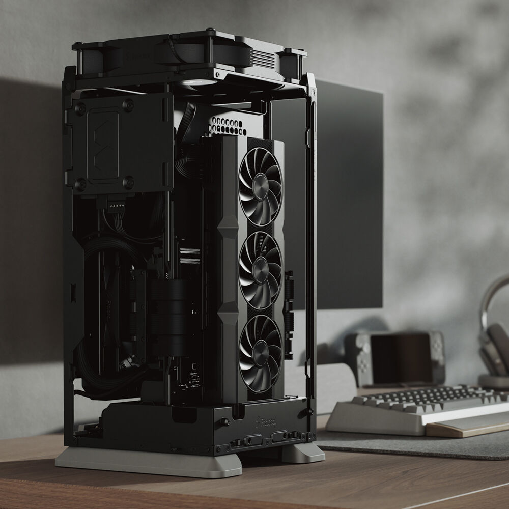 Fractal Design Mood Black compact Mini-ITX case with support for 325 mm GPUs and 280 mm radiators — view 25