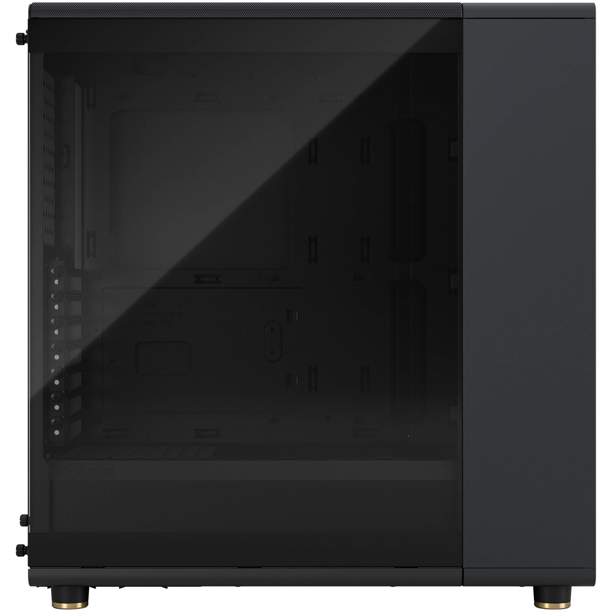 Fractal Design North Black Walnut TG mid tower case with real walnut panels and tempered glass — view 10