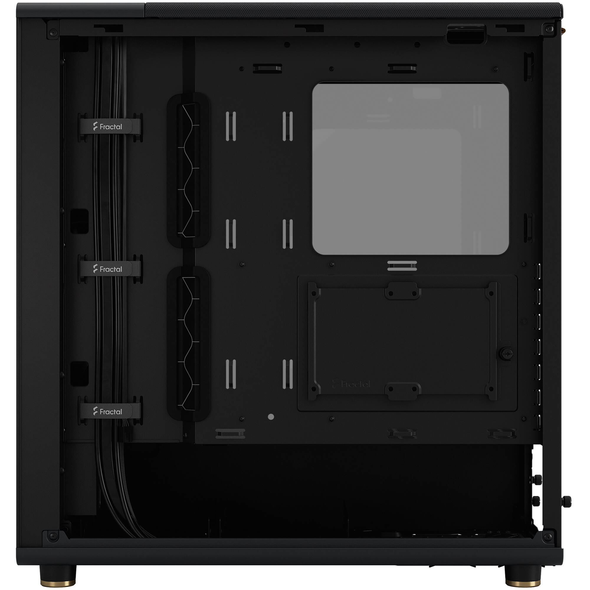 Fractal Design North Black Walnut TG mid tower case with real walnut panels and tempered glass — view 13