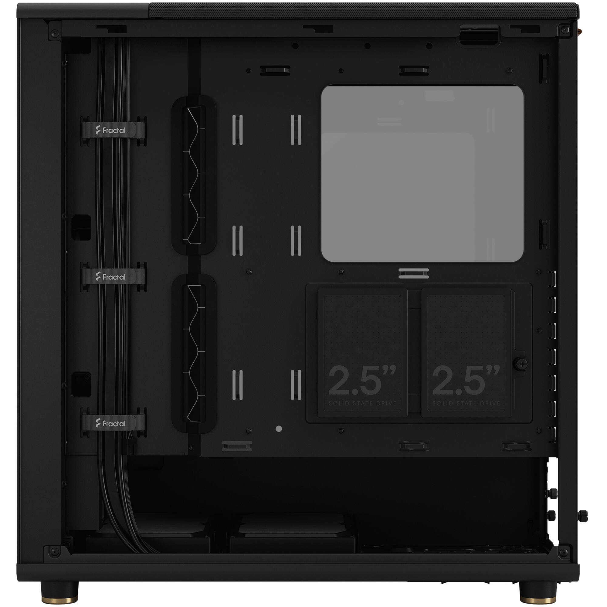Fractal Design North Black Walnut TG mid tower case with real walnut panels and tempered glass — view 14