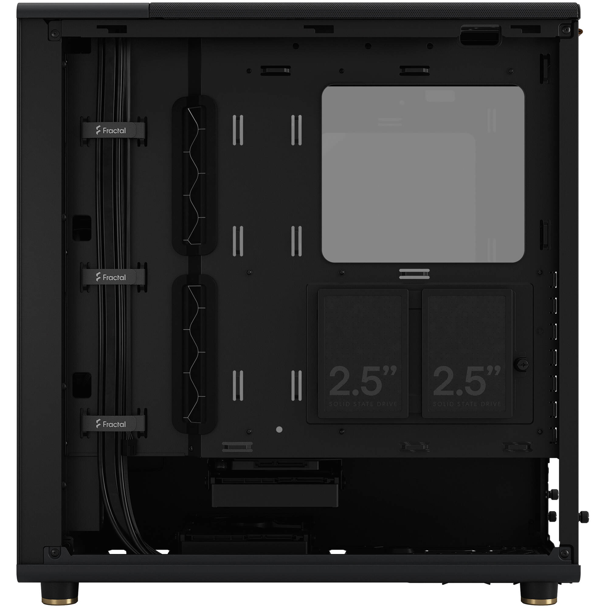 Fractal Design North Black Walnut TG mid tower case with real walnut panels and tempered glass — view 15