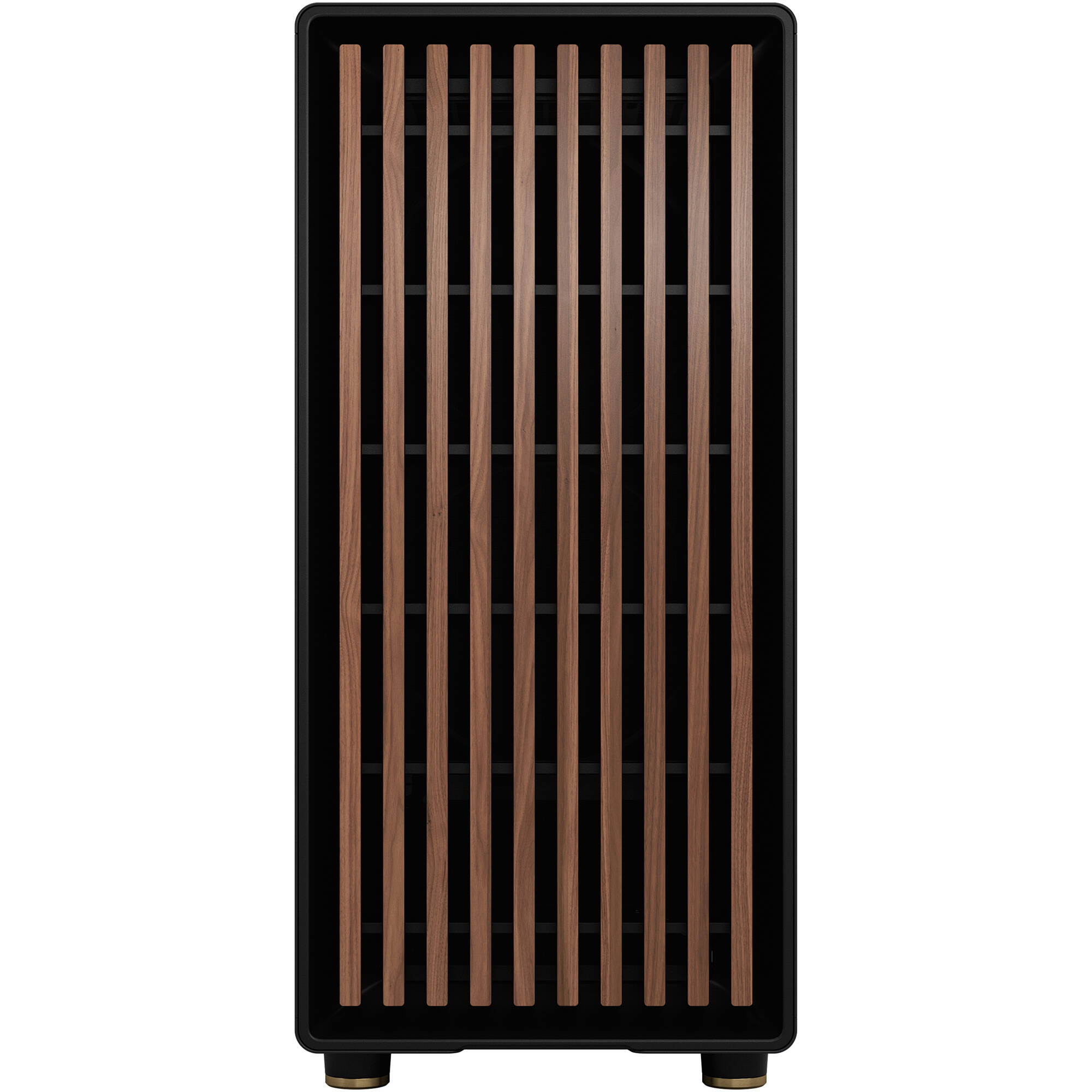 Fractal Design North Black Walnut TG mid tower case with real walnut panels and tempered glass — view 2