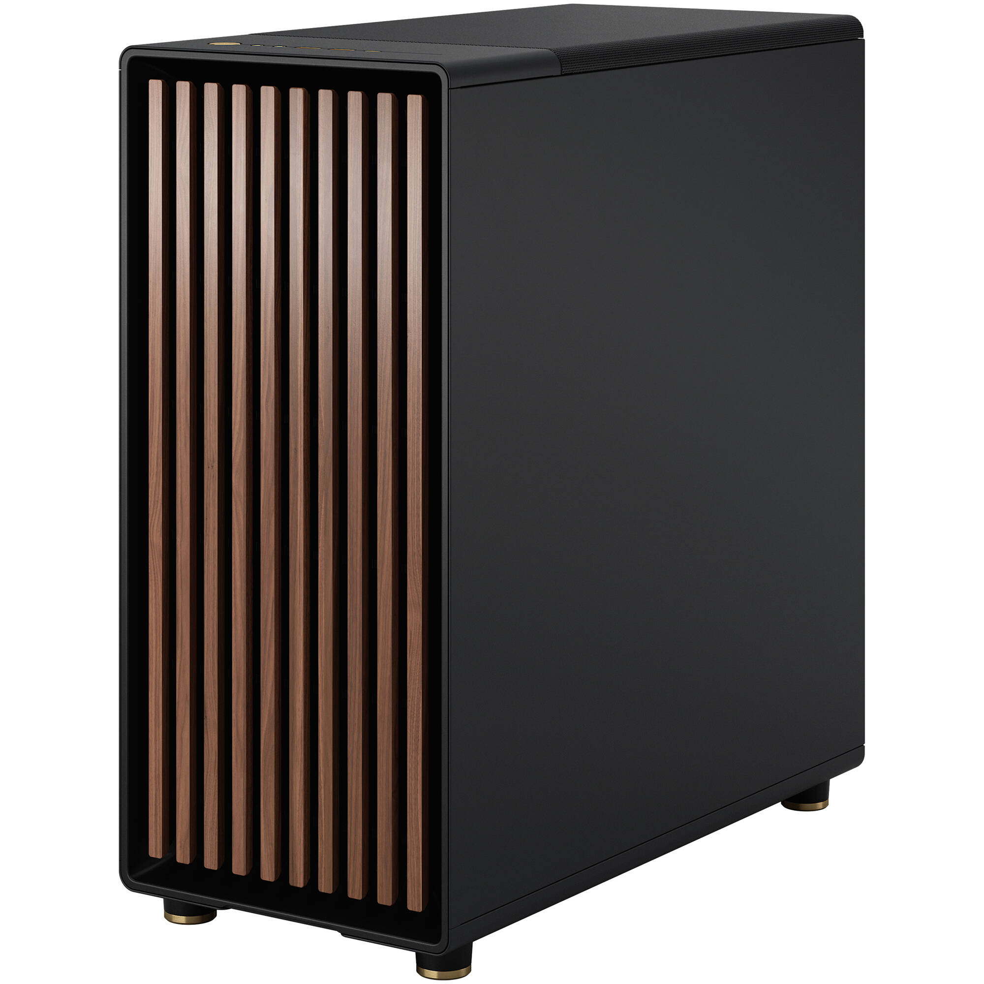 Fractal Design North Black Walnut TG mid tower case with real walnut panels and tempered glass — view 5