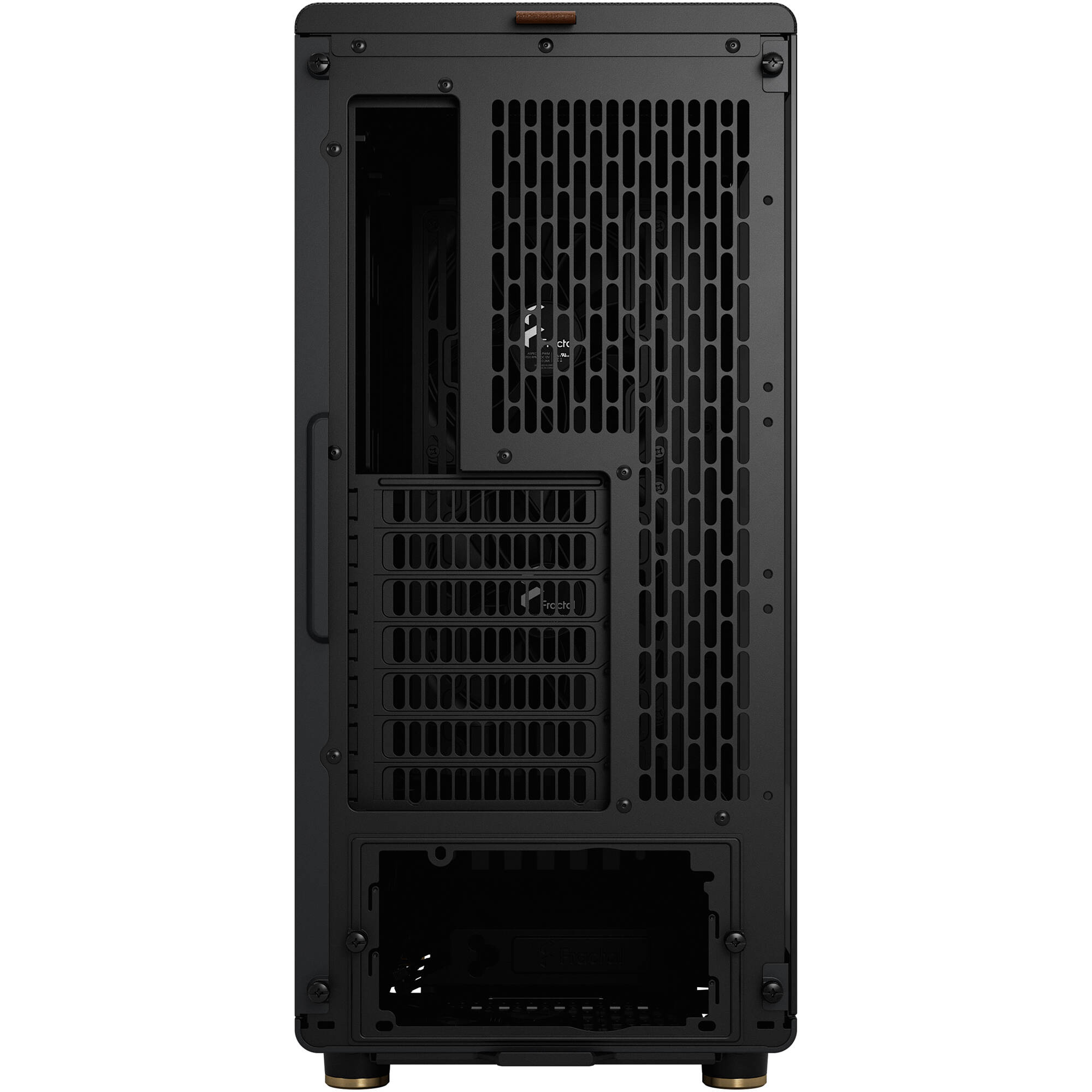 Fractal Design North Black Walnut TG mid tower case with real walnut panels and tempered glass — view 6