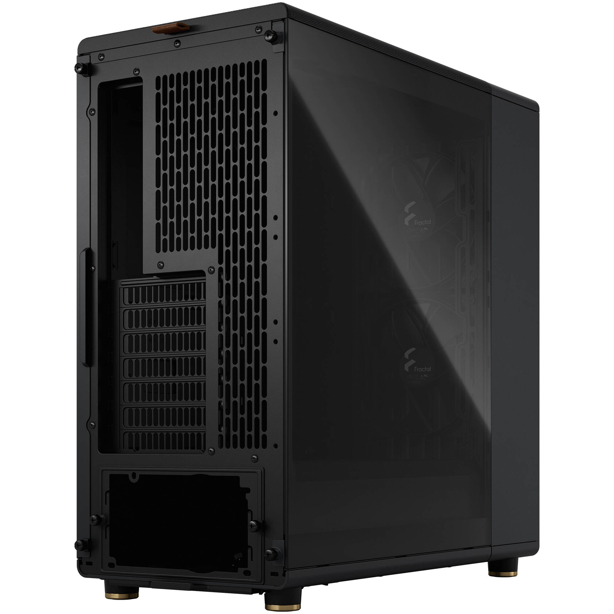 Fractal Design North Black Walnut TG mid tower case with real walnut panels and tempered glass — view 7