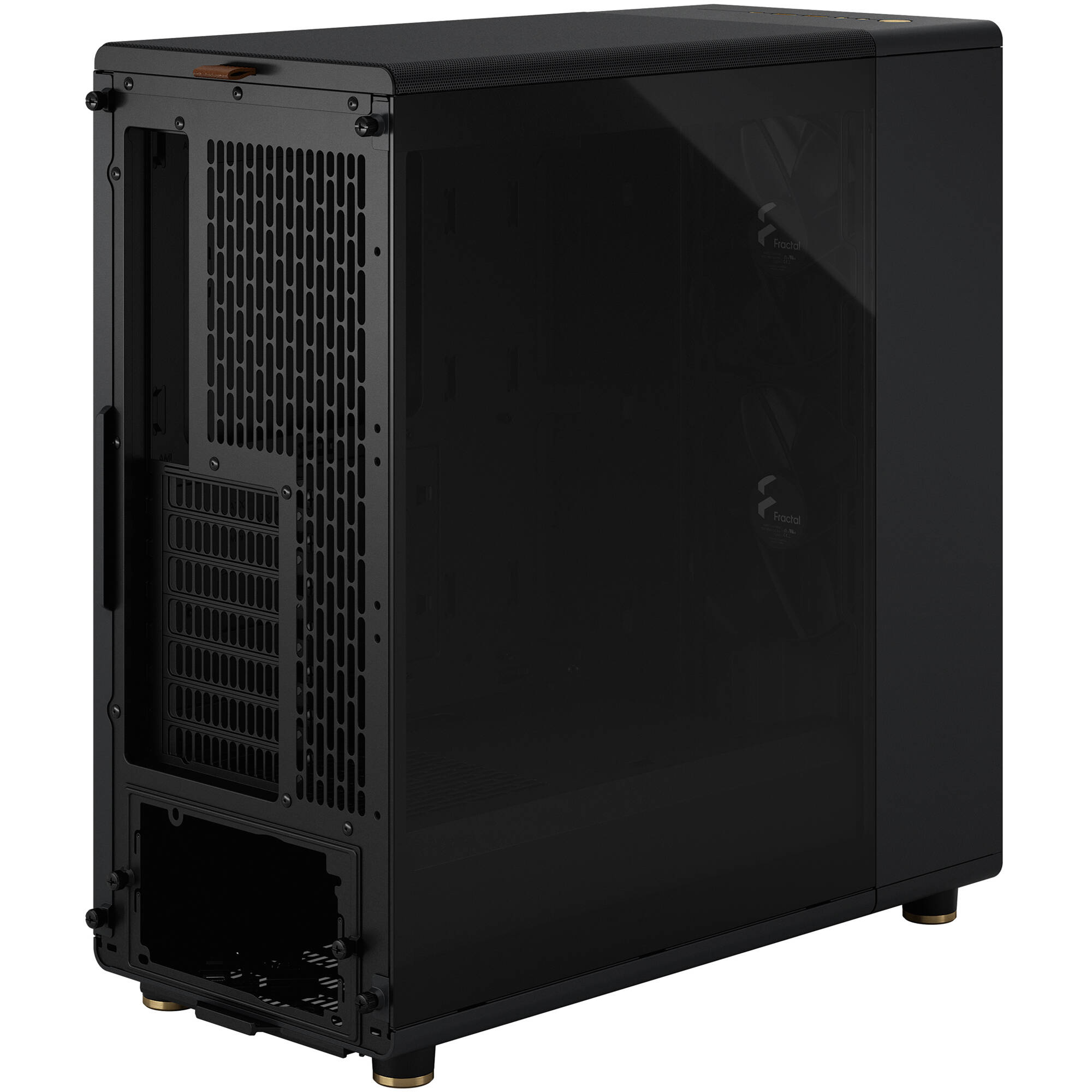 Fractal Design North Black Walnut TG mid tower case with real walnut panels and tempered glass — view 9
