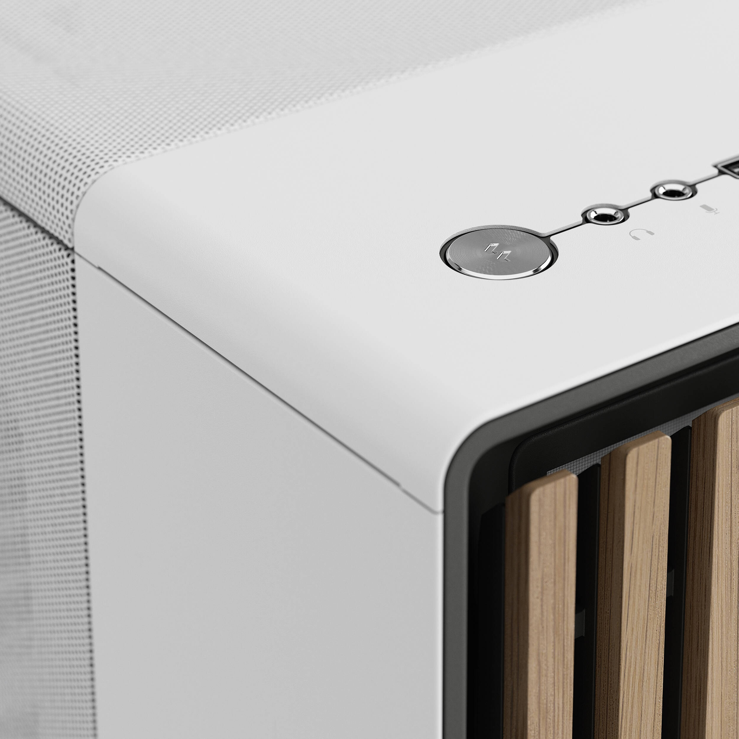 Fractal Design North White Oak Mesh ATX mid-tower case with mesh front and oak panel — view 19