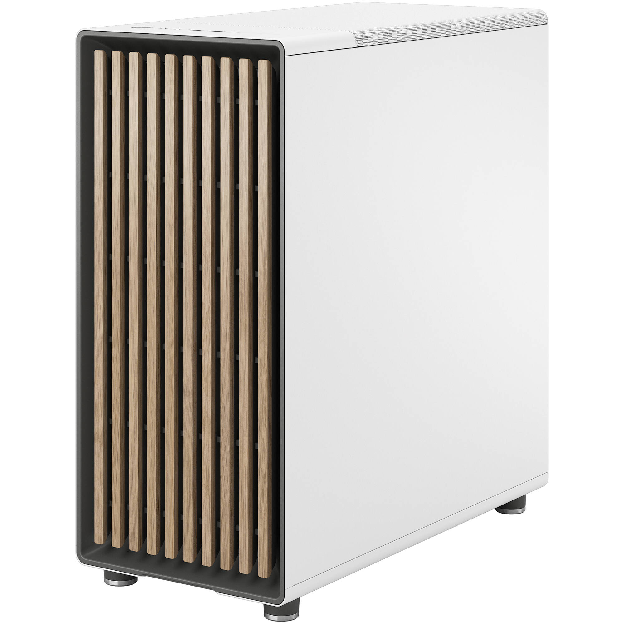 Fractal Design North White Oak Mesh ATX mid-tower case with mesh front and oak panel — view 5
