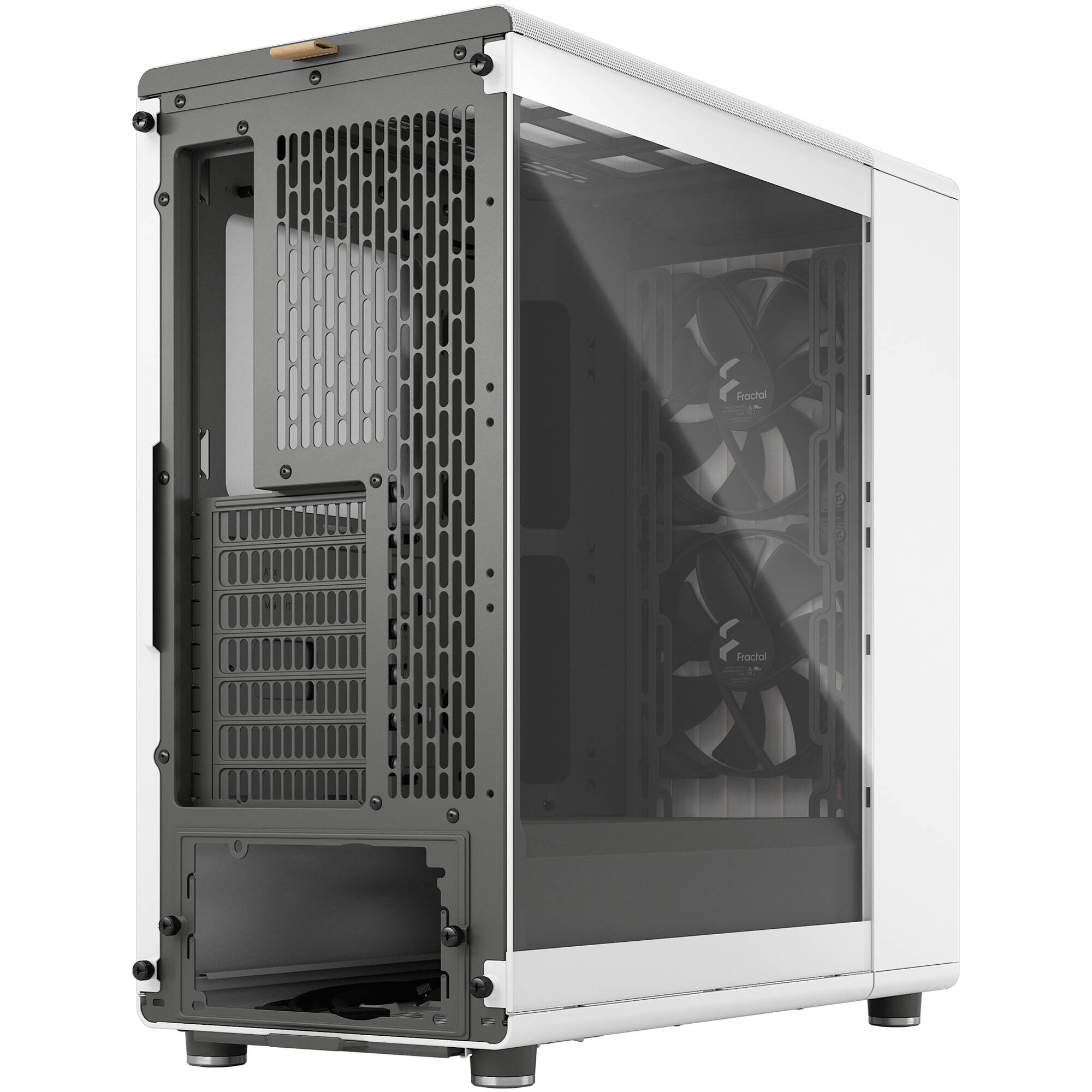 Fractal Design North White Oak TG mid-tower PC case with tempered glass side panel and oak accents — view 7