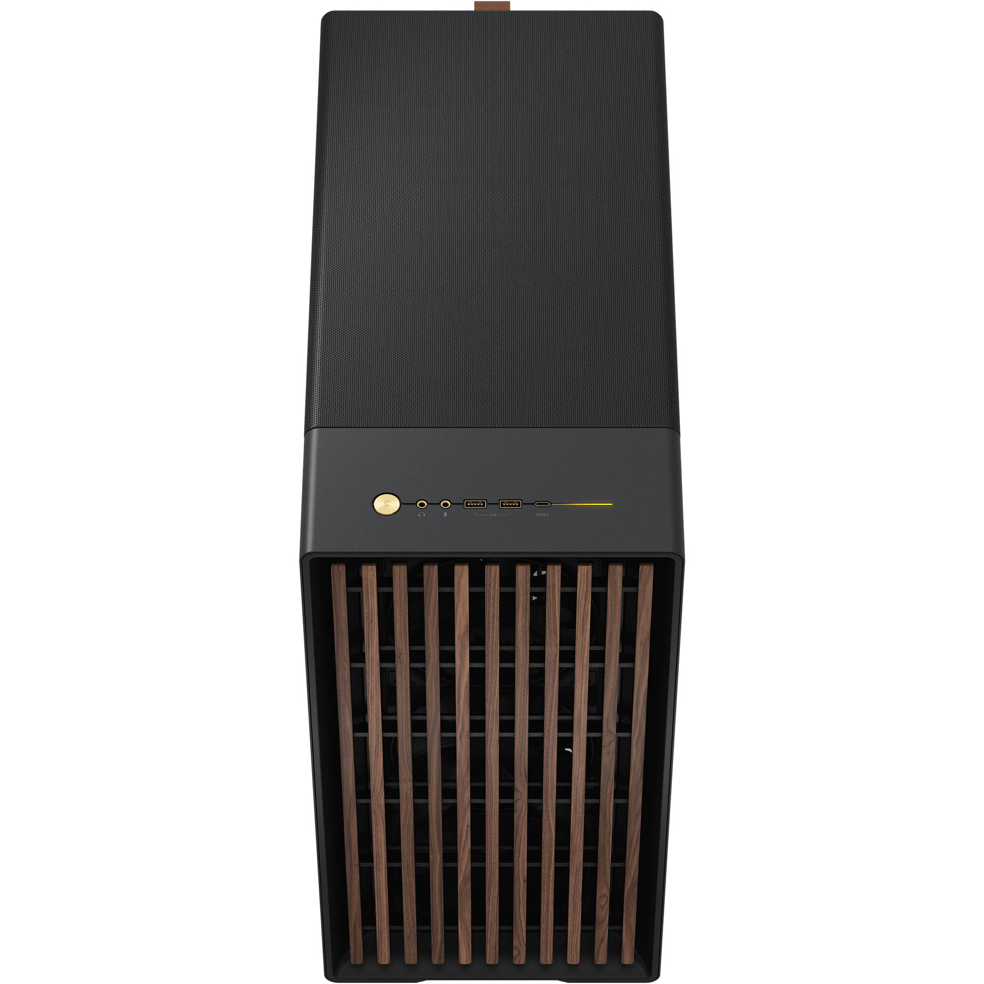 Fractal Design North XL Black Mesh PC case with wood front panel and mesh ventilation — view 3