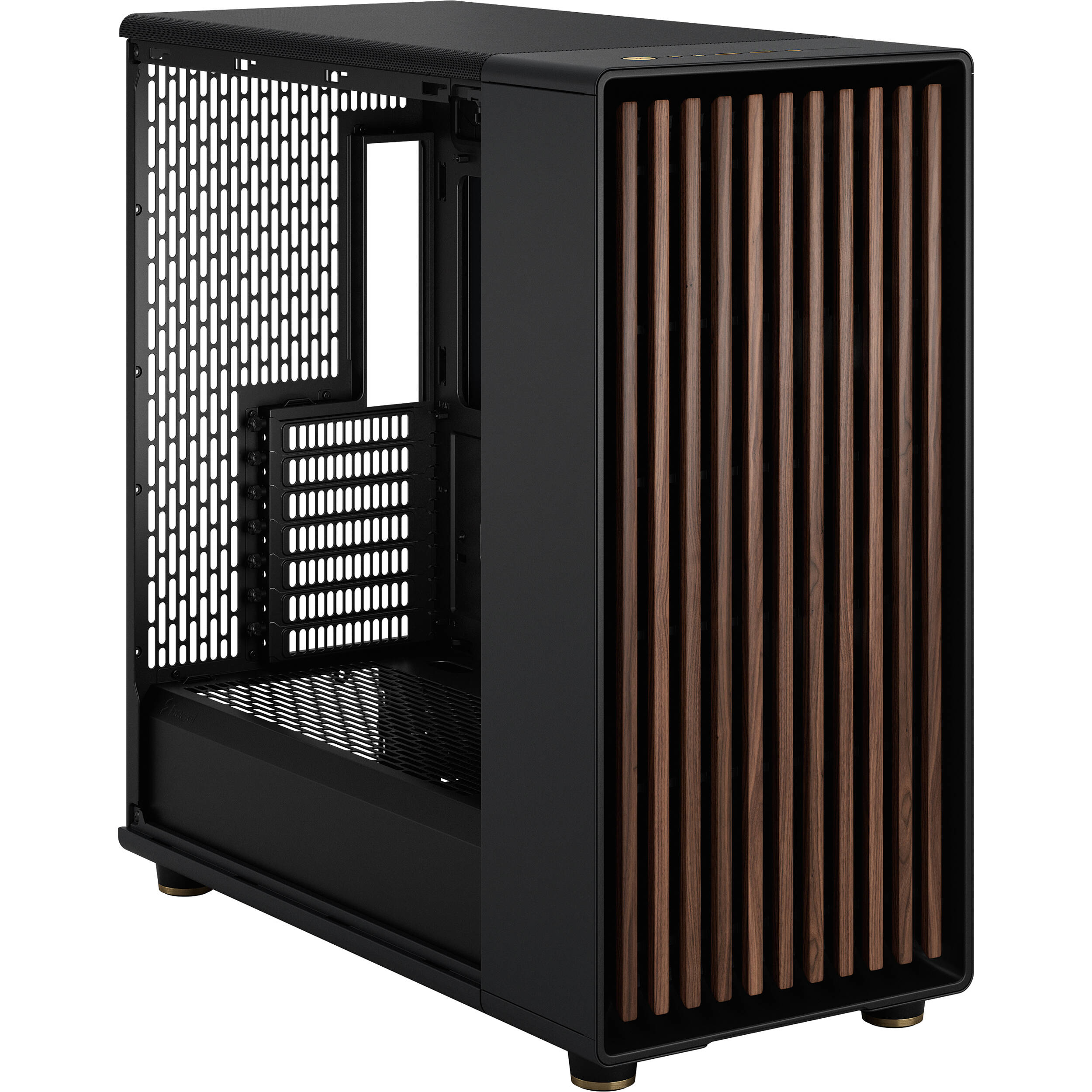 Fractal Design North XL Black Mesh PC case with wood front panel and mesh ventilation — view 5