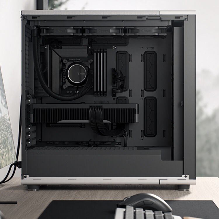 Fractal Design North XL Black DTG full tower case with mesh front and wood panel accents — view 25