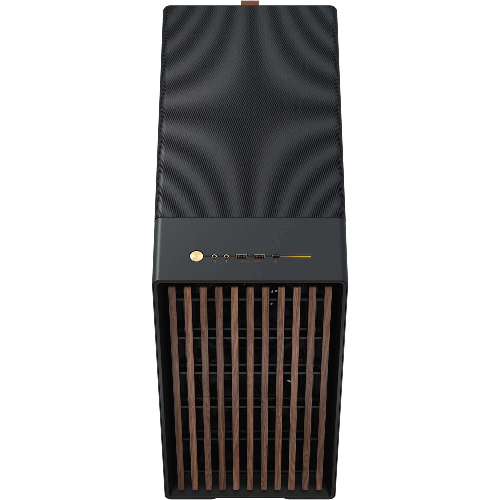 Fractal Design North XL Black DTG full tower case with mesh front and wood panel accents — view 3