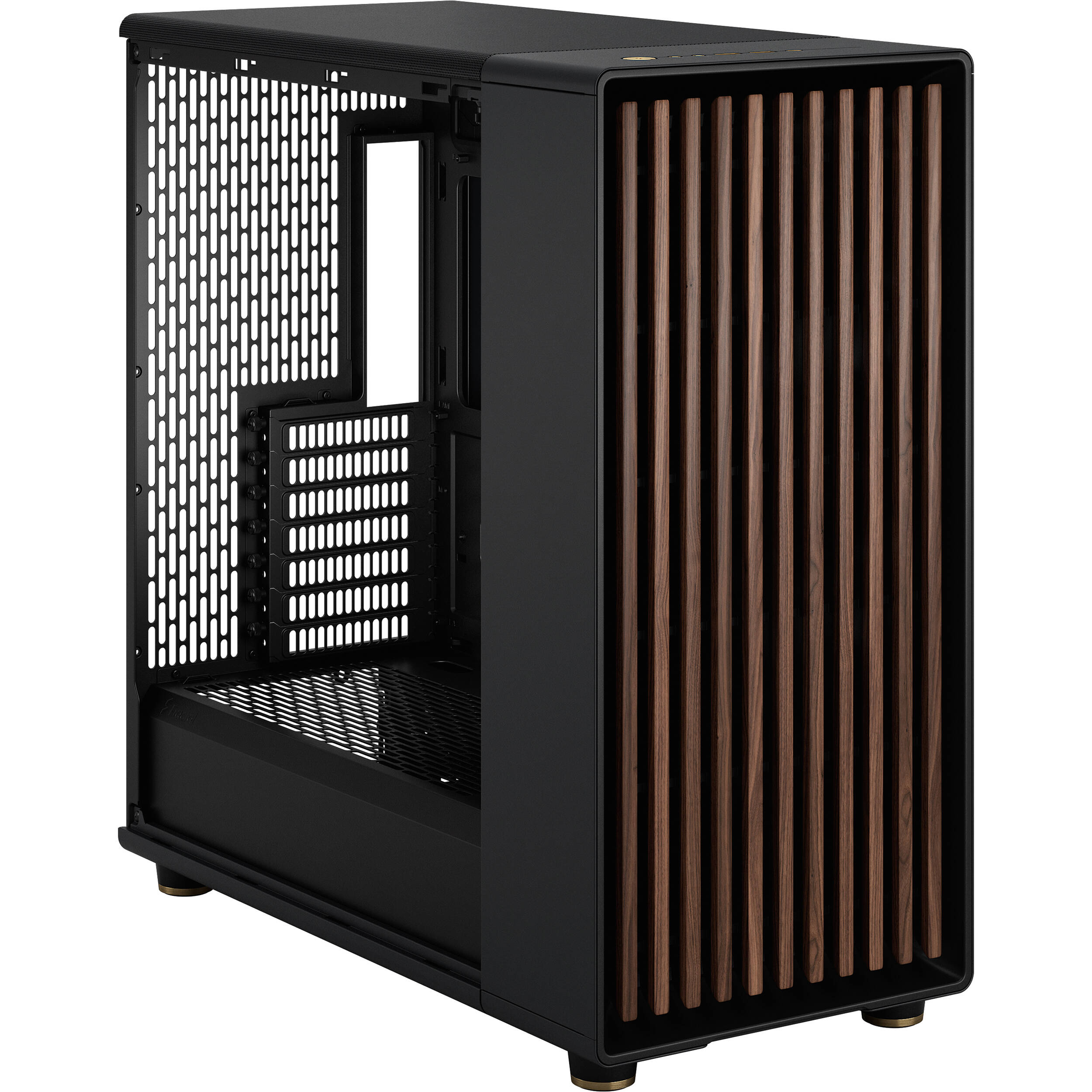 Fractal Design North XL Black DTG full tower case with mesh front and wood panel accents — view 5