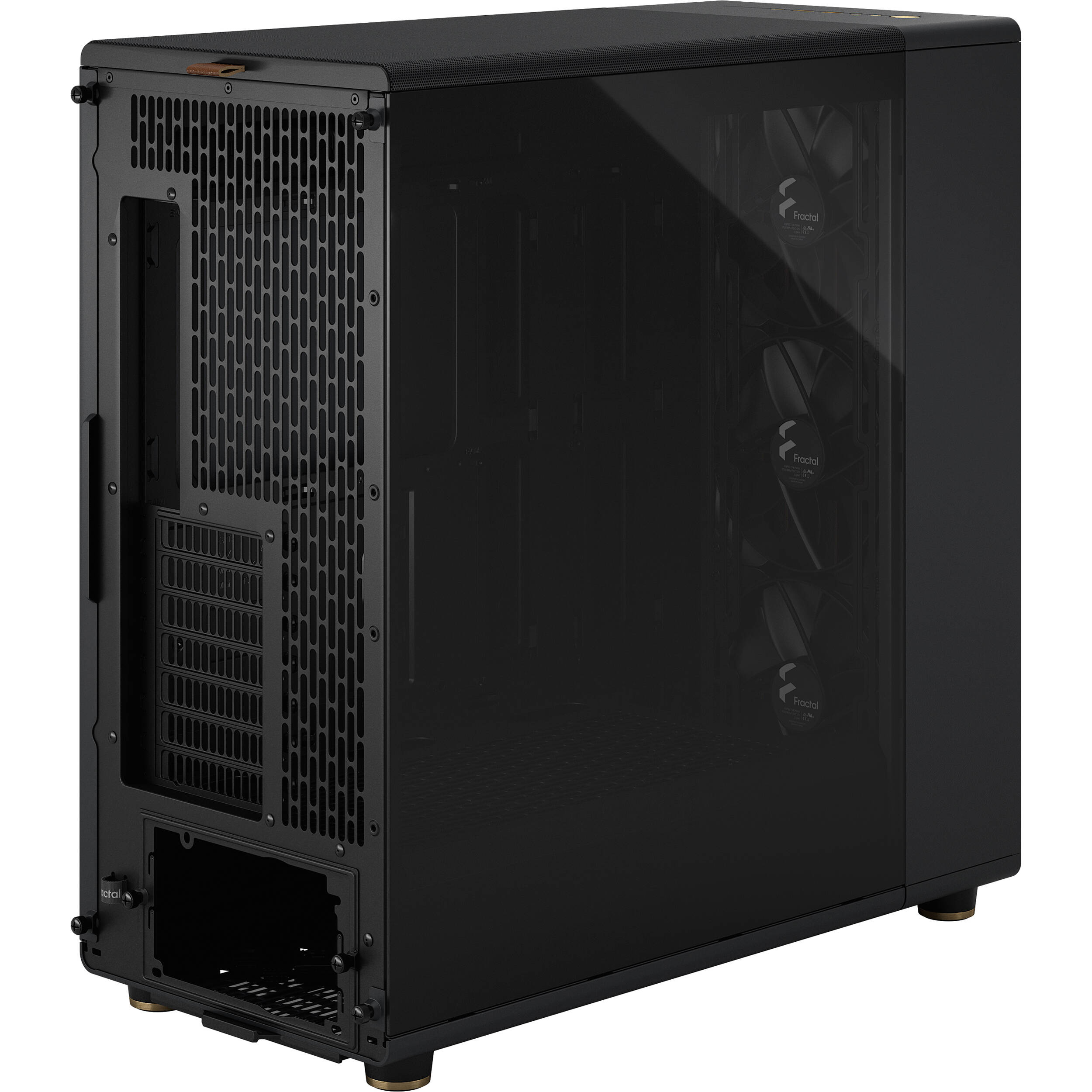 Fractal Design North XL Black DTG full tower case with mesh front and wood panel accents — view 7