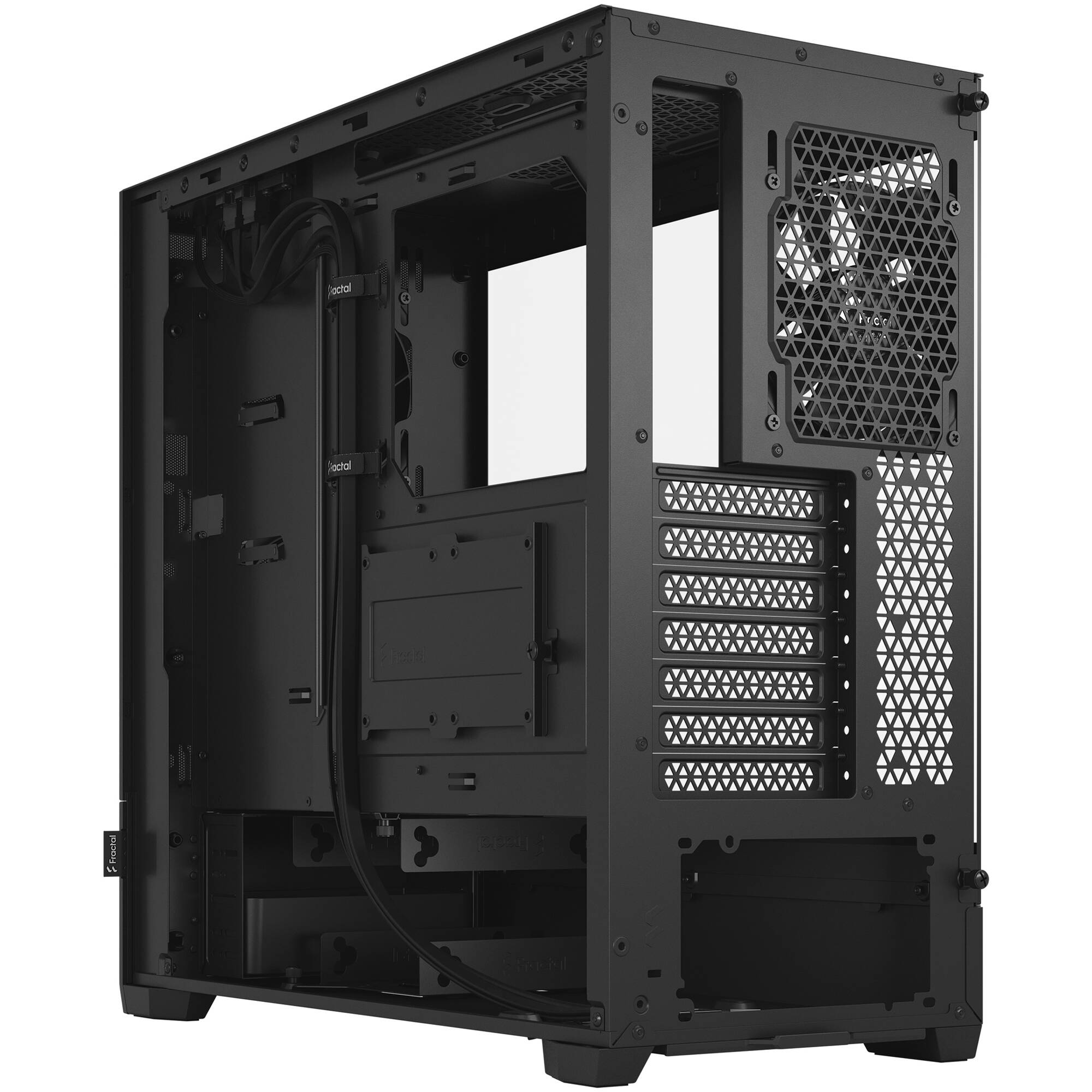 Fractal Design Pop Air Black Clear TG mid-tower case with black finish and tempered glass side panel — view 7