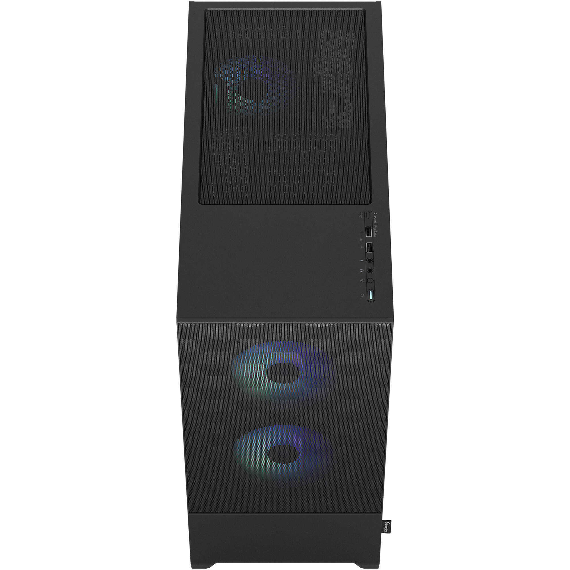 Fractal Design Pop Air RGB Black Clear TG mid tower PC case with tempered glass side panel and RGB lighting — view 5