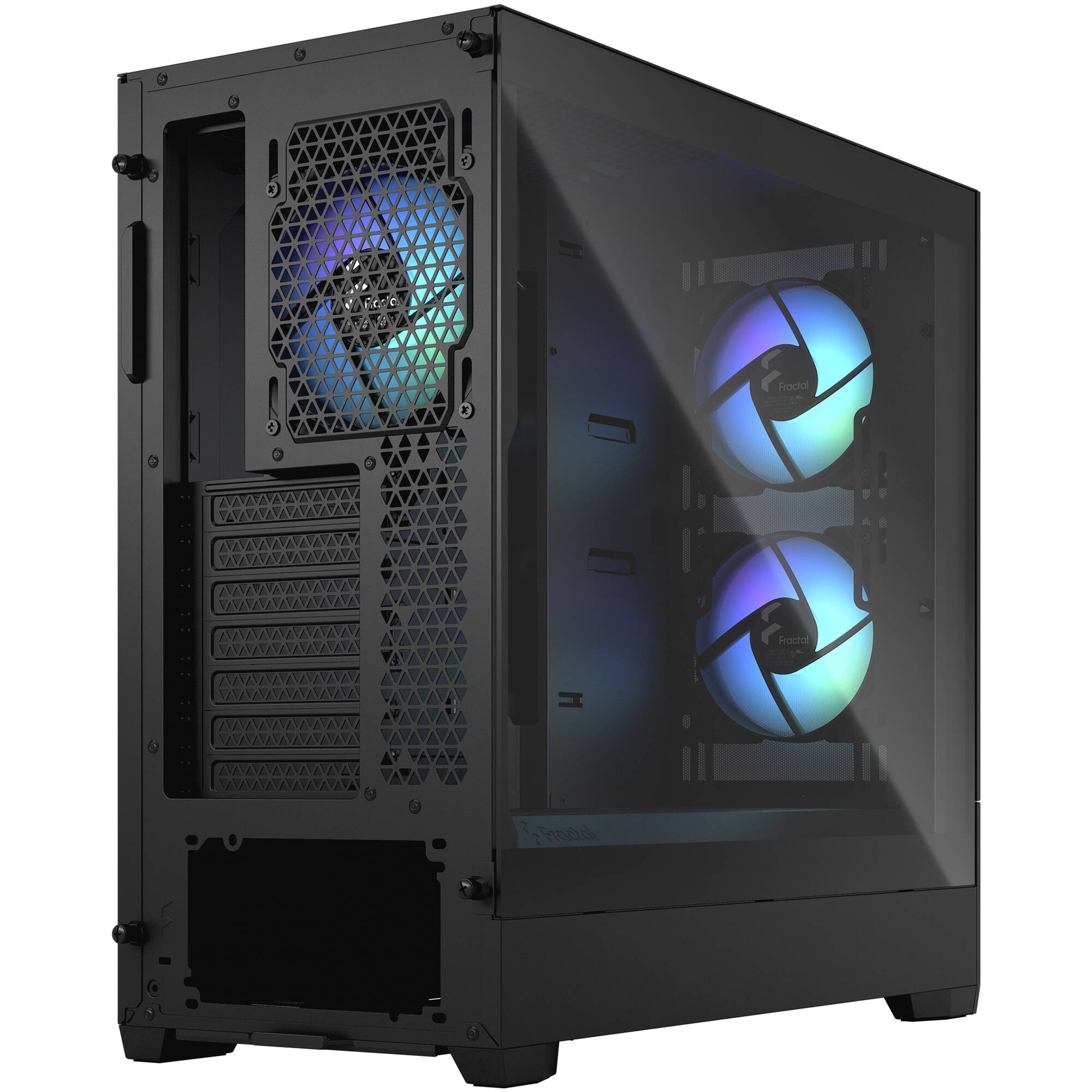 Fractal Design Pop Air RGB Black Clear TG mid tower PC case with tempered glass side panel and RGB lighting — view 6