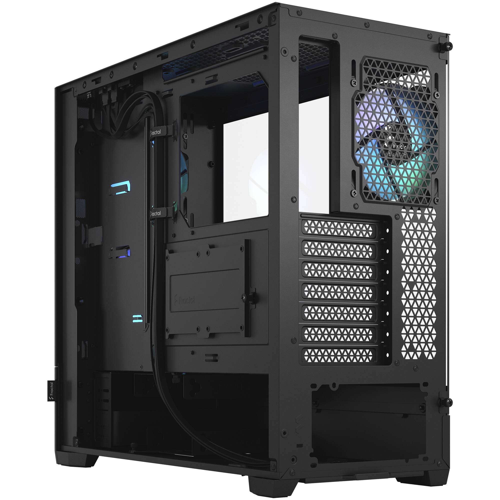 Fractal Design Pop Air RGB Black Clear TG mid tower PC case with tempered glass side panel and RGB lighting — view 7