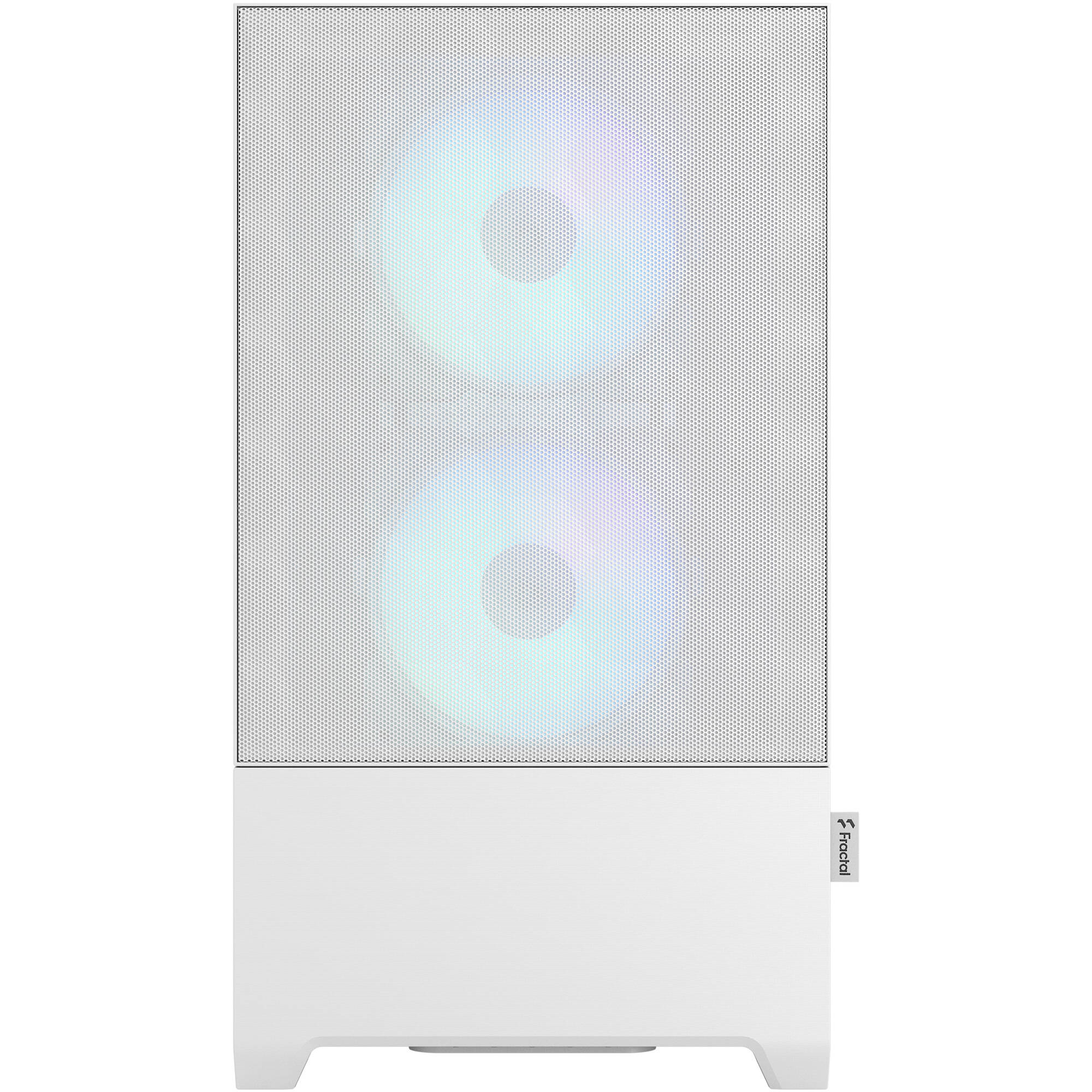 Fractal Design Pop Mini Air RGB White TG Micro-ATX case with tempered glass side panel and mesh front — view 2